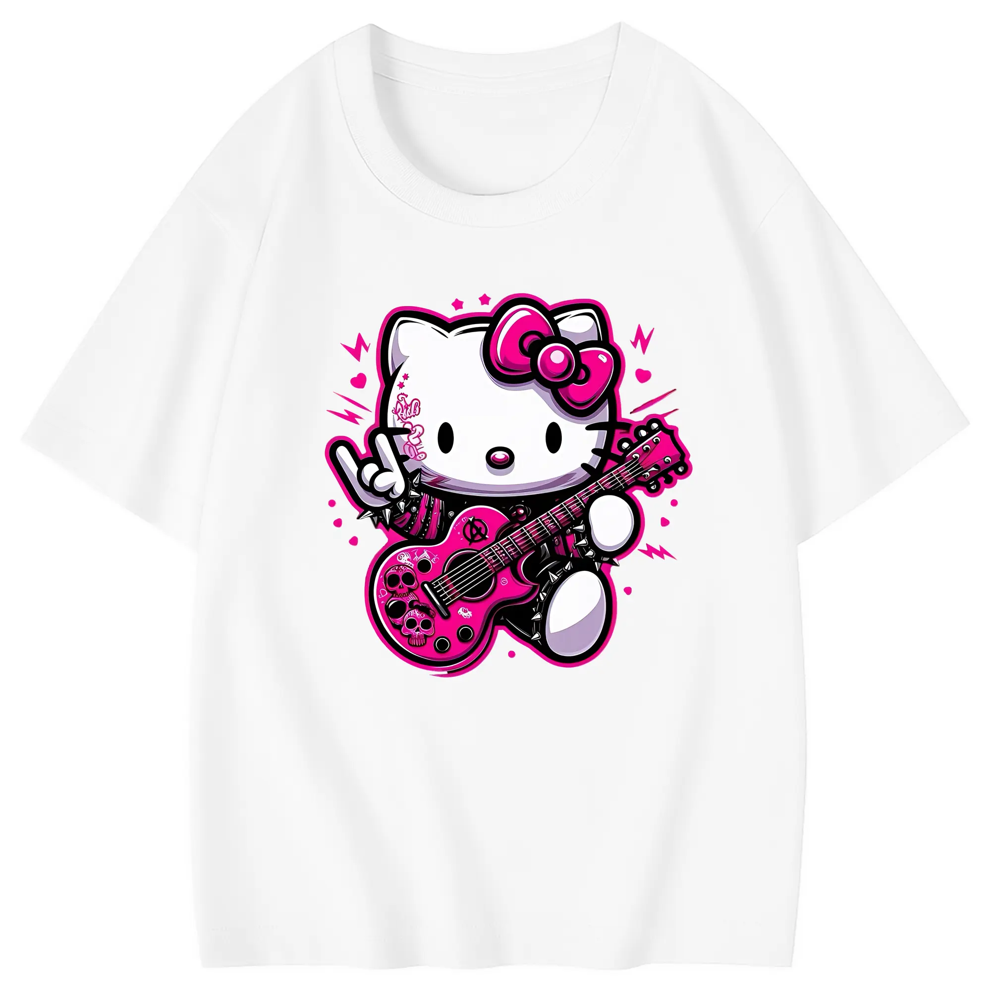 サンリオ グッズ,ハローキティ - 綿100％ キッズTシャツ ・ フロントプリント ・ 快適 通気性 ・ スポーツ カジュアル 散歩用