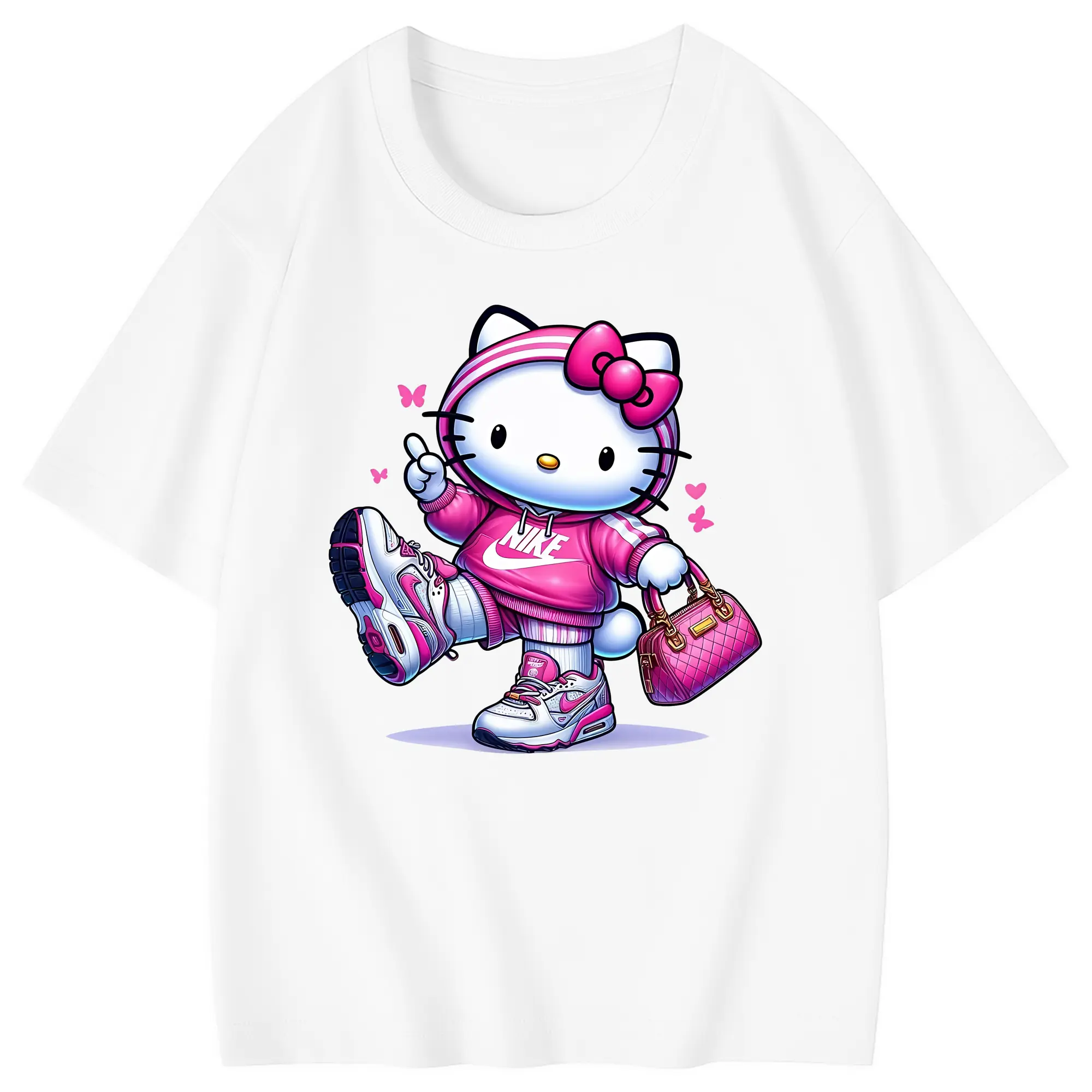 サンリオ グッズ,ハローキティ - 綿100％ キッズTシャツ ・ フロントプリント ・ 快適 通気性 ・ スポーツ カジュアル 散歩用