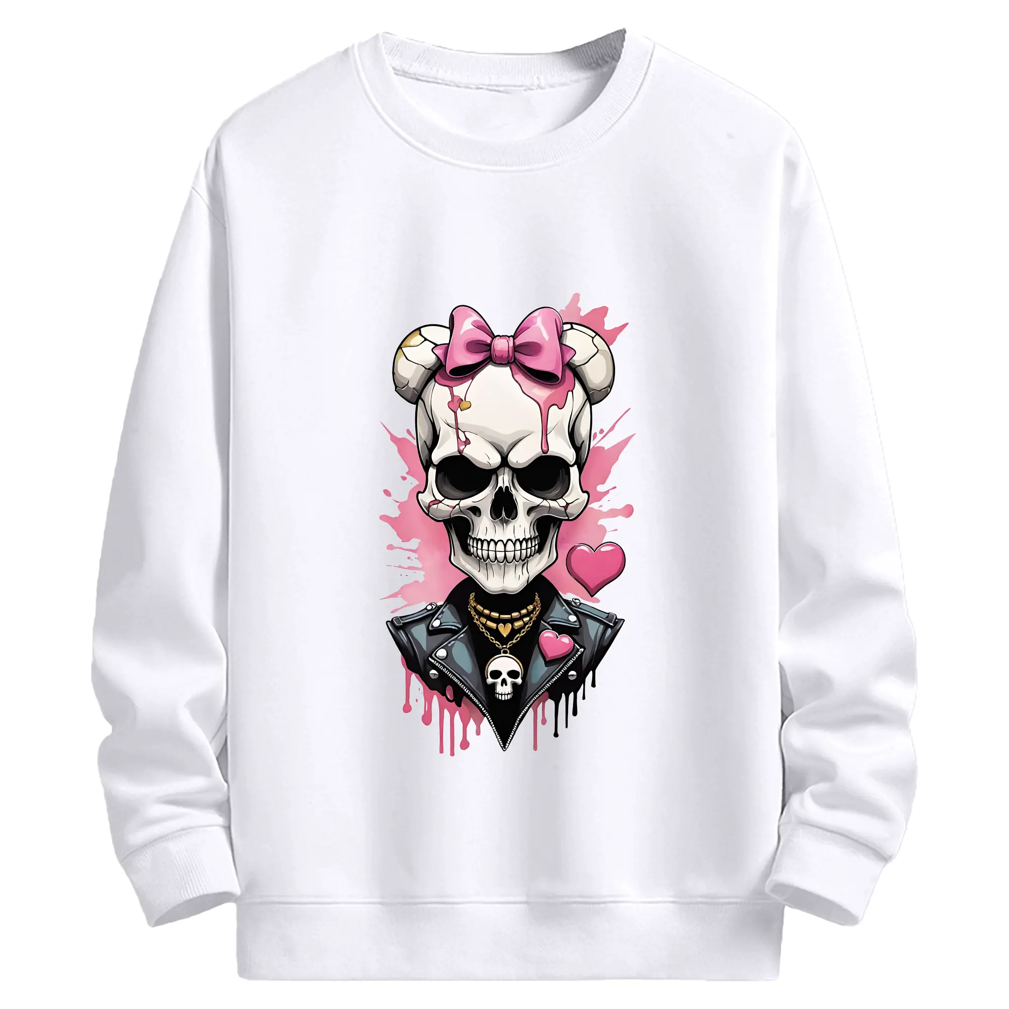 サンリオ グッズ,ハローキティ - 高品質 クルーネック スウェット ・ コットン59％ ポリエステル41％ ・ ユニセックス 長袖 トレーナー ・ カジュアル デイリー スポーツ 散歩用