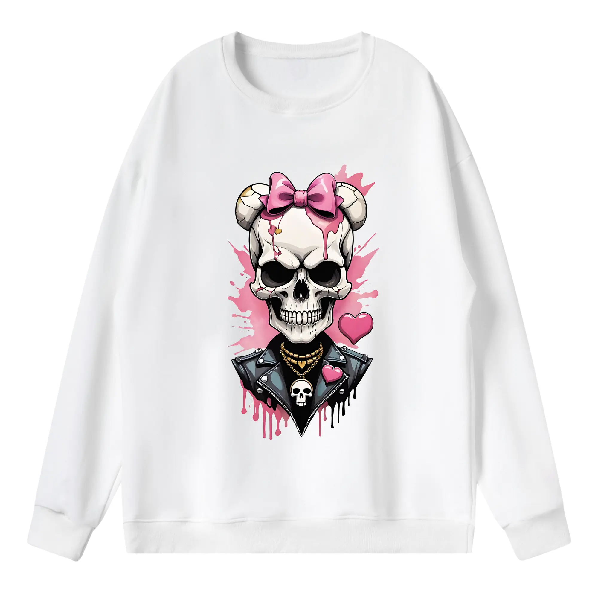 サンリオ グッズ,ハローキティ - 薄手 クルーネック スウェット 裏毛260g · ポリエステル 春秋向け カジュアル 男女兼用 · トレーナー デイリー スポーツ 散歩に最適