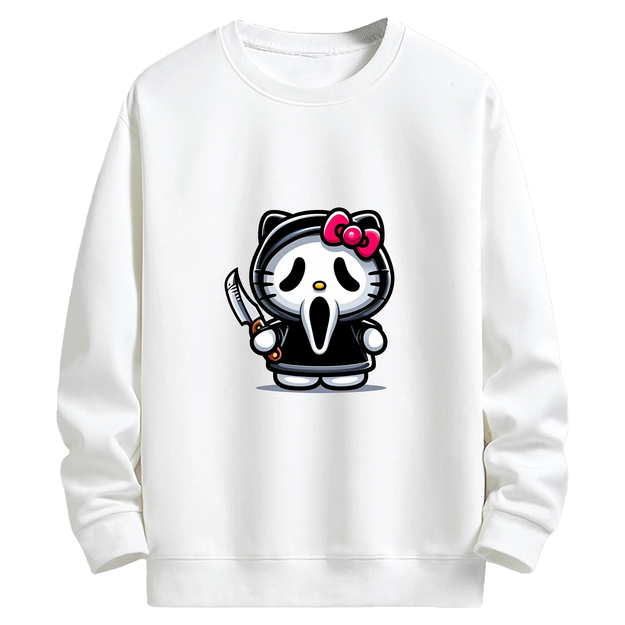 サンリオ グッズ,ハローキティ - キッズ クルーネックスウェットシャツ ・ フロントプリント ・ 綿80％ ポリエステル20％ ・ 快適 通学 スポーツ 日常使い お散歩用