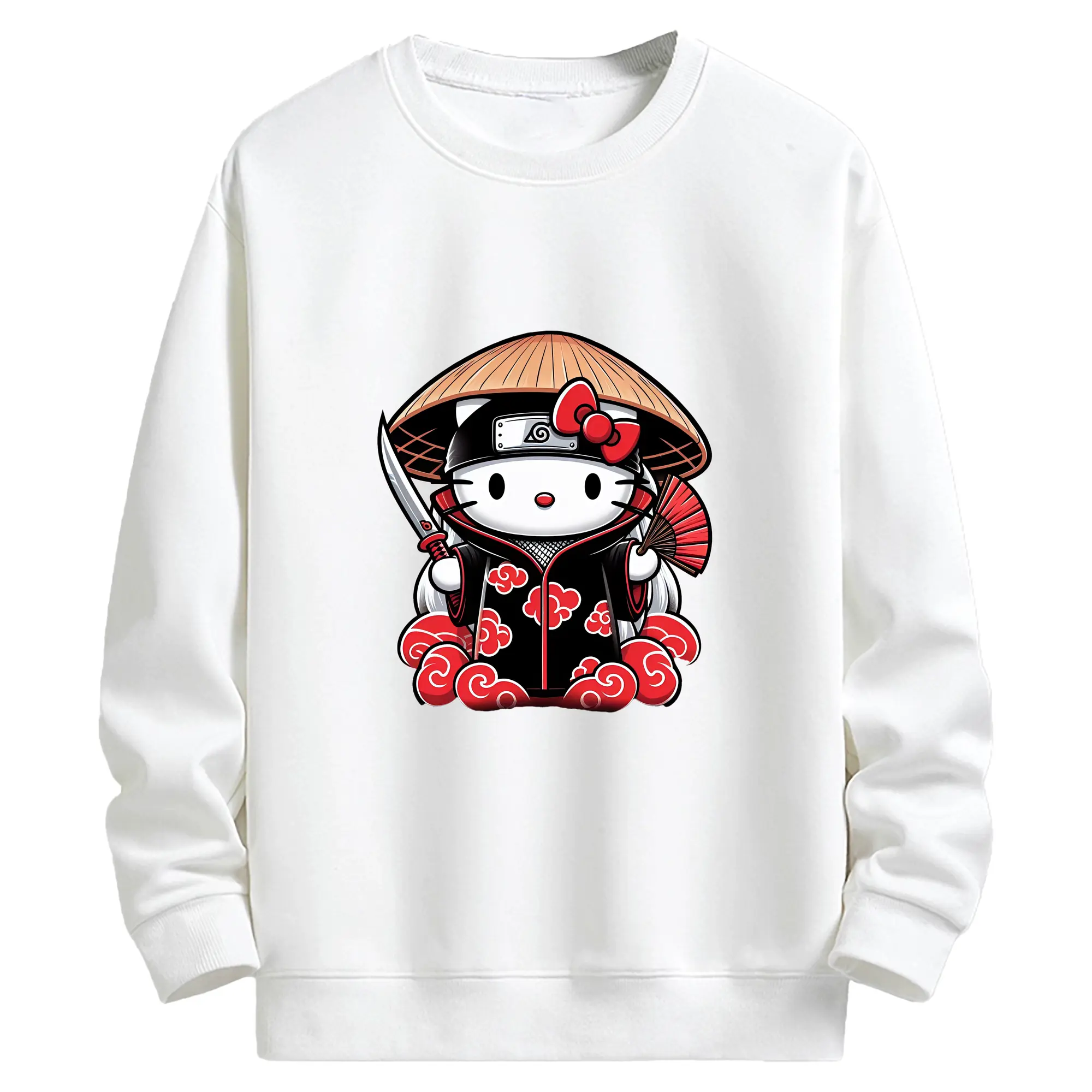 サンリオ グッズ,ハローキティ - キッズ クルーネックスウェットシャツ ・ フロントプリント ・ 綿80％ ポリエステル20％ ・ 快適 通学 スポーツ 日常使い お散歩用