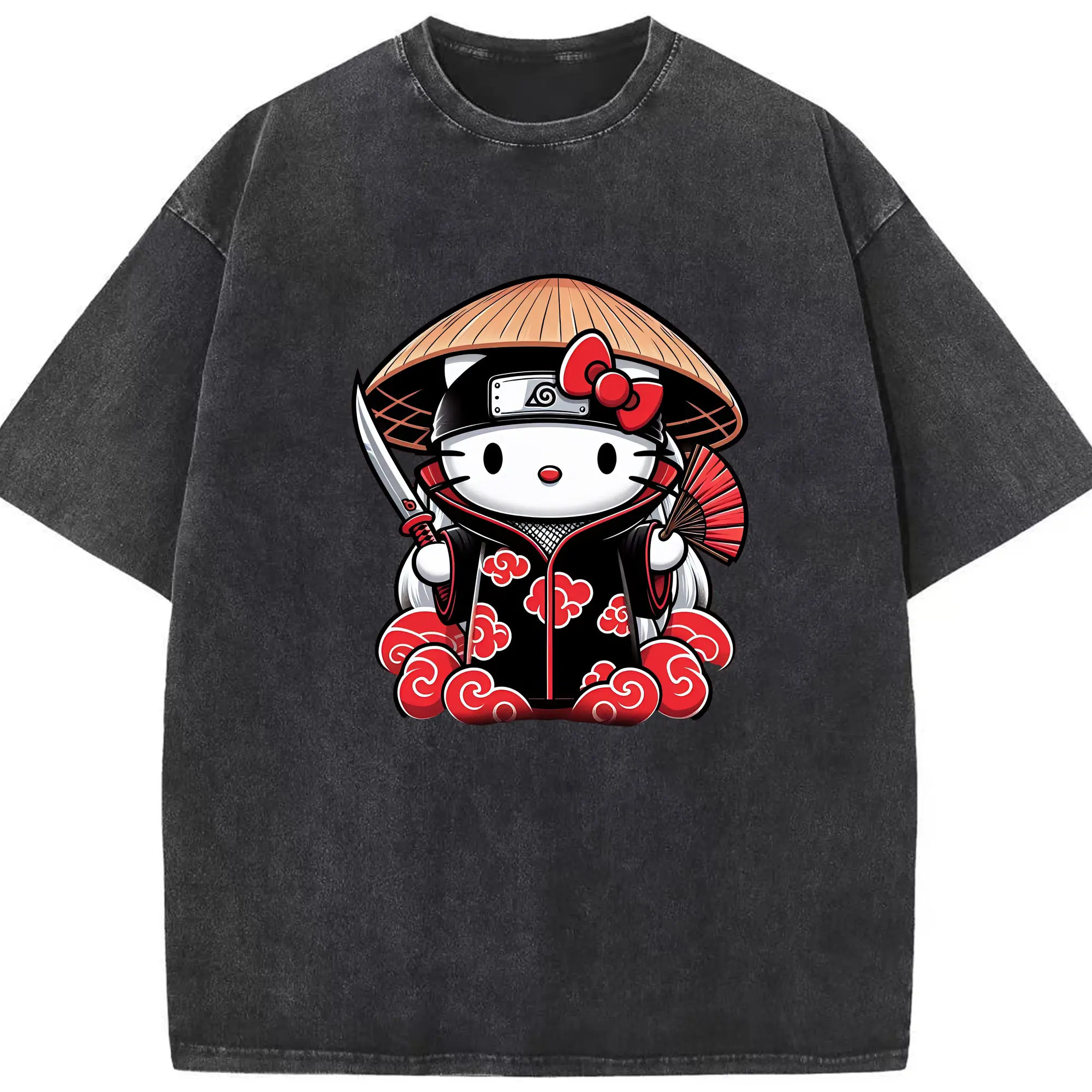 サンリオ グッズ,ハローキティ - 綿100％ ヴィンテージ風 半袖Tシャツ ・ フロントプリント ・ 柔らか肌触り ・ 通気性 快適 ・ スポーツ カジュアル 外出用