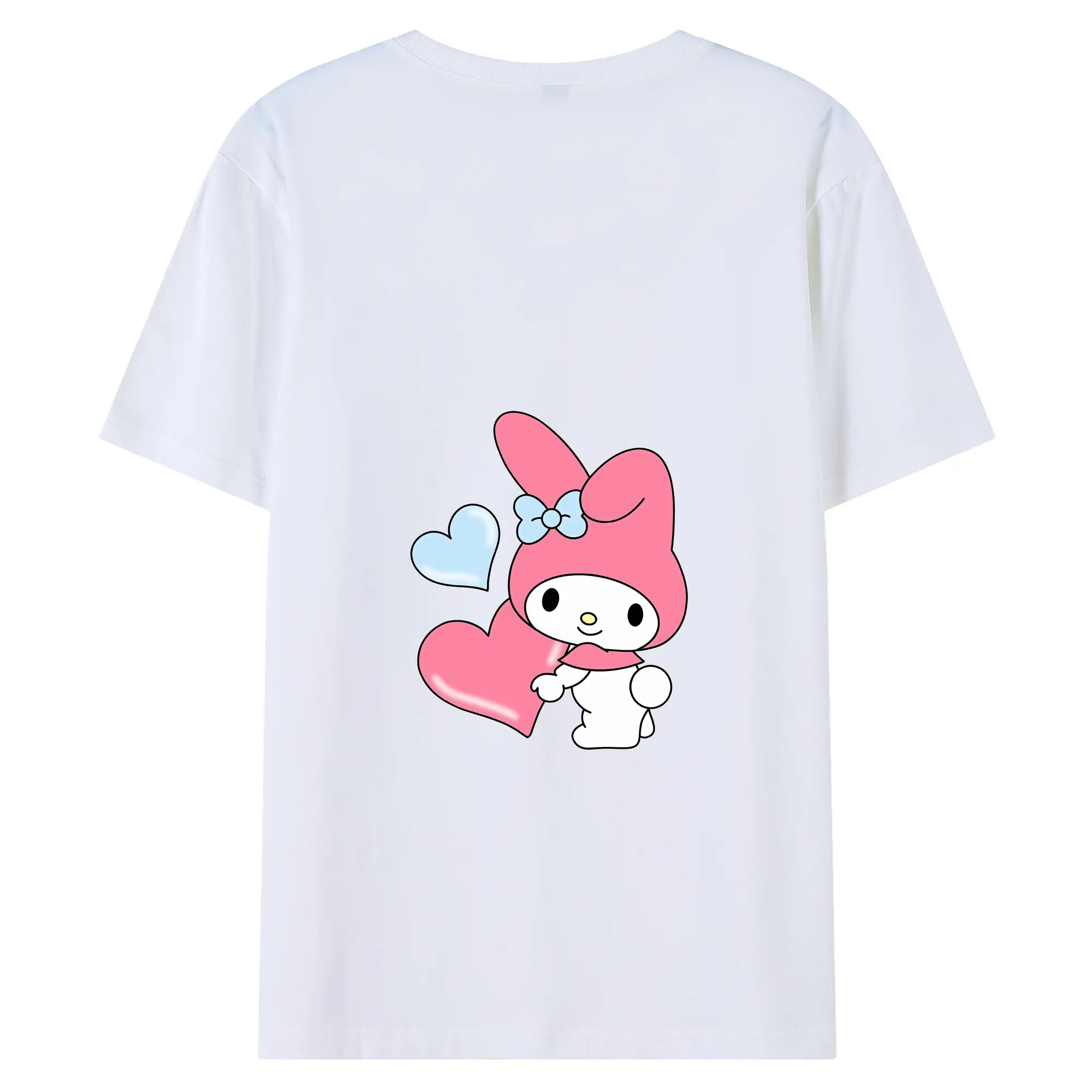 サンリオ グッズ,マイメロディ - 綿100％ 半袖Tシャツ ・ バックプリント ・ 快適 通気性 ・ 日常使い 散歩 スポーツ用