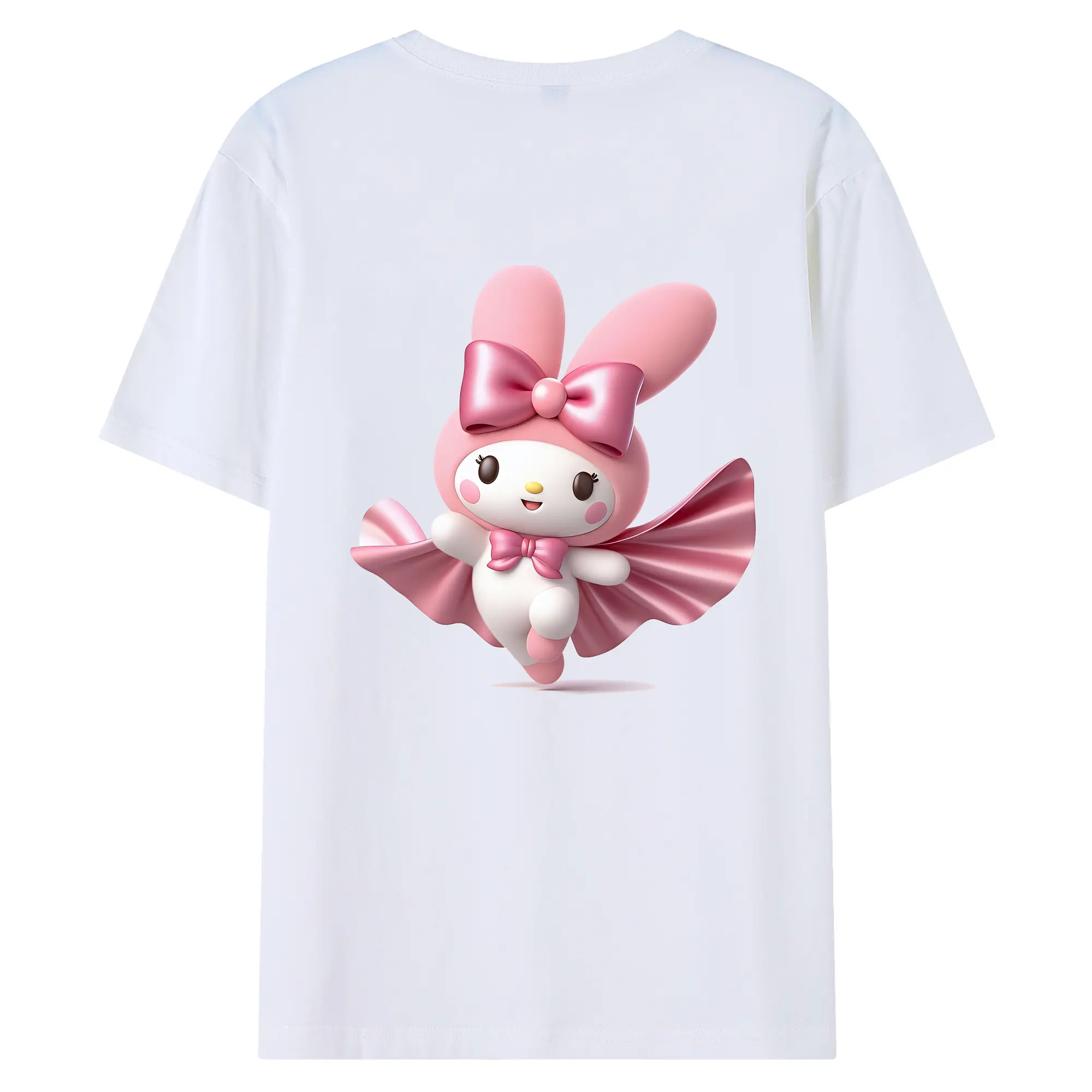 サンリオ グッズ,マイメロディ - 綿100％ 半袖Tシャツ ・ バックプリント ・ 快適 通気性 ・ 日常使い 散歩 スポーツ用