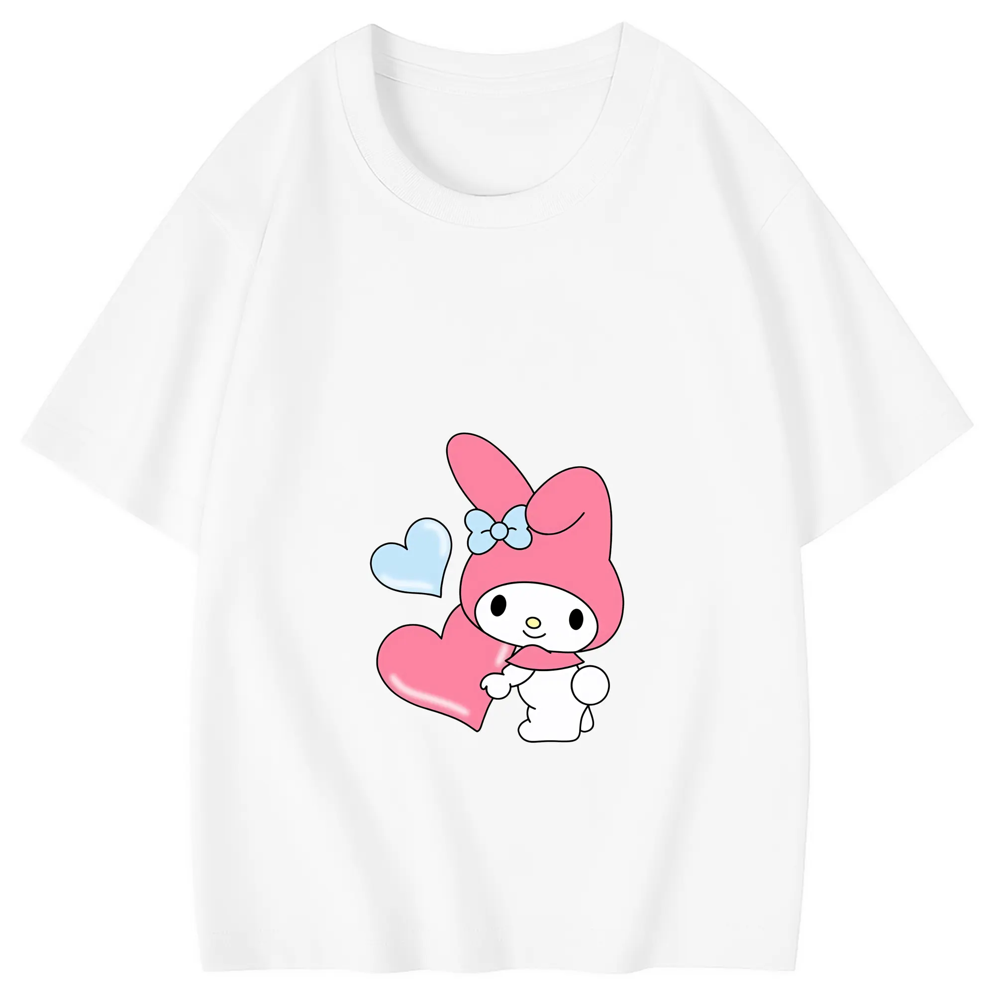 サンリオ グッズ,マイメロディ - 綿100％ キッズTシャツ ・ フロントプリント ・ 快適 通気性 ・ スポーツ カジュアル 散歩用
