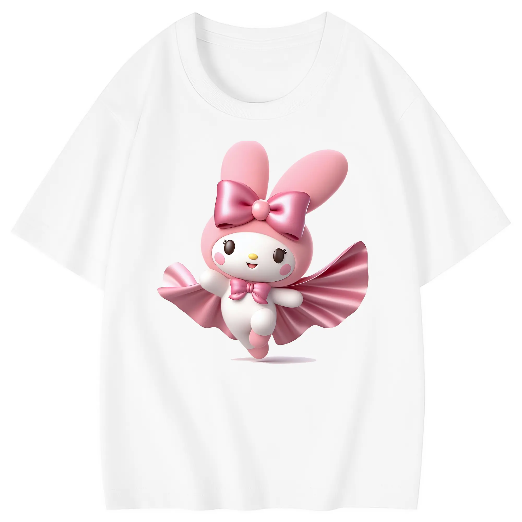サンリオ グッズ,マイメロディ - 綿100％ キッズTシャツ ・ フロントプリント ・ 快適 通気性 ・ スポーツ カジュアル 散歩用