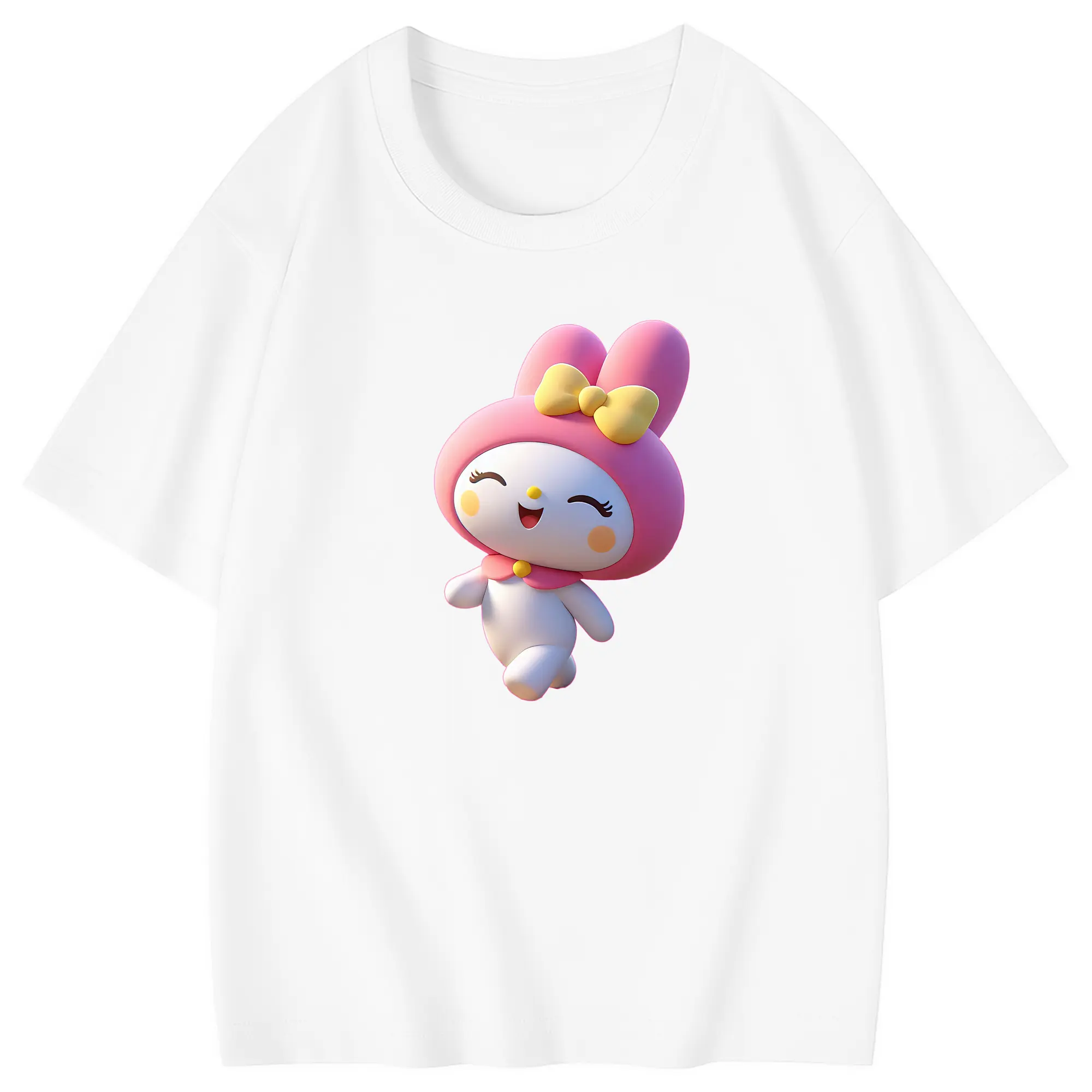 サンリオ グッズ,マイメロディ - 綿100％ キッズTシャツ ・ フロントプリント ・ 快適 通気性 ・ スポーツ カジュアル 散歩用
