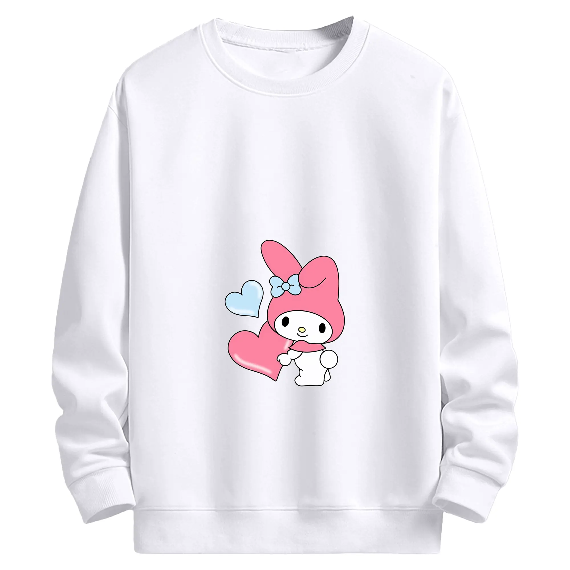サンリオ グッズ,マイメロディ - 高品質 クルーネック スウェット ・ コットン59％ ポリエステル41％ ・ ユニセックス 長袖 トレーナー ・ カジュアル デイリー スポーツ 散歩用