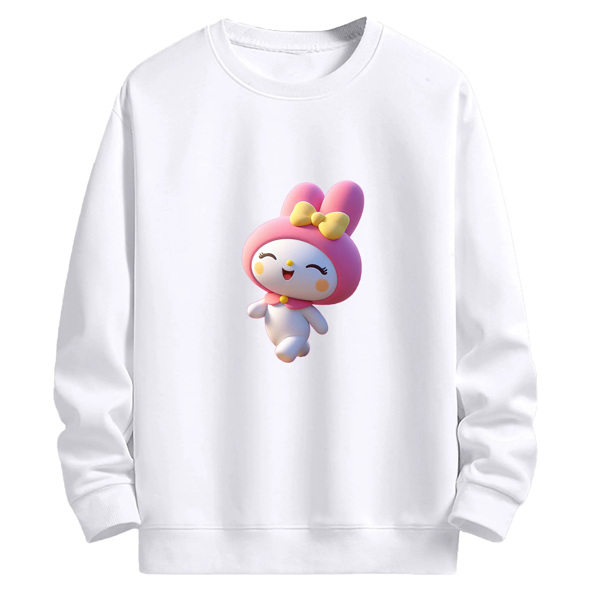サンリオ グッズ,マイメロディ - 高品質 クルーネック スウェット ・ コットン59％ ポリエステル41％ ・ ユニセックス 長袖 トレーナー ・ カジュアル デイリー スポーツ 散歩用