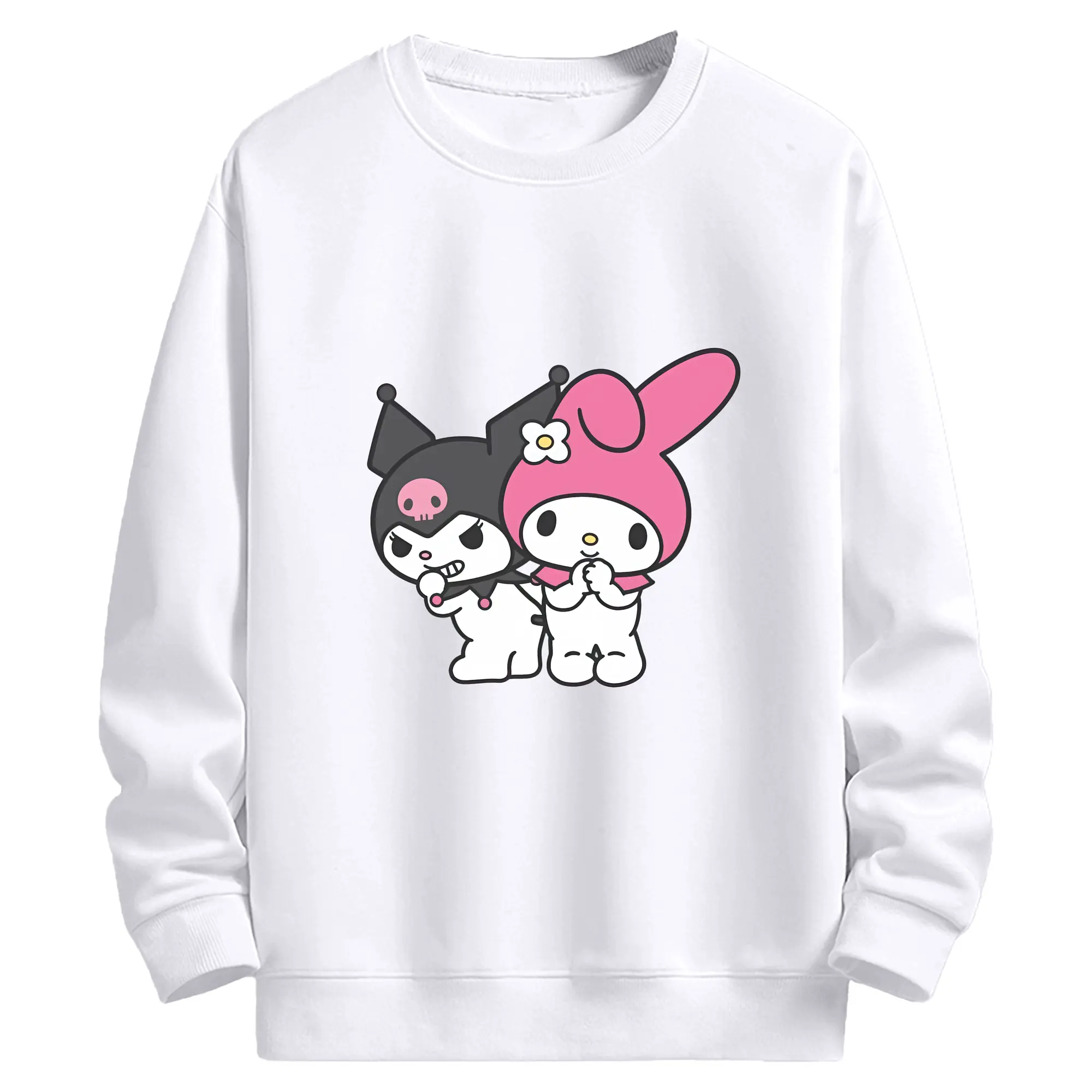 サンリオ グッズ,マイメロディ - 高品質 クルーネック スウェット ・ コットン59％ ポリエステル41％ ・ ユニセックス 長袖 トレーナー ・ カジュアル デイリー スポーツ 散歩用