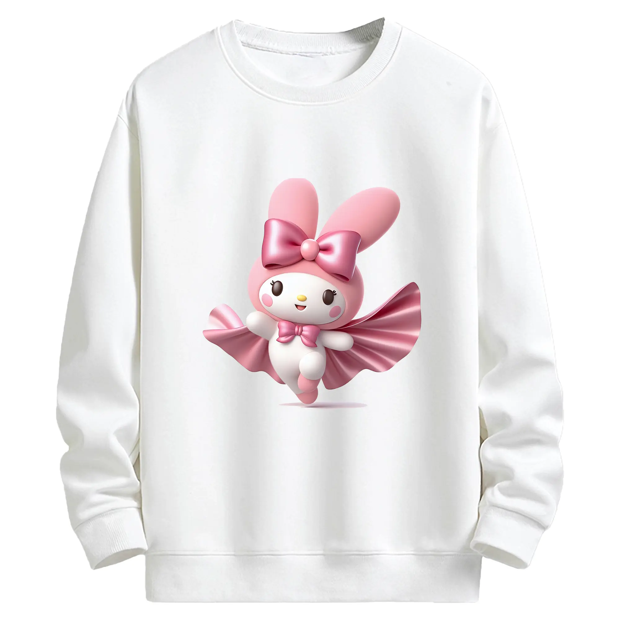 サンリオ グッズ,マイメロディ - キッズ クルーネックスウェットシャツ ・ フロントプリント ・ 綿80％ ポリエステル20％ ・ 快適 通学 スポーツ 日常使い お散歩用