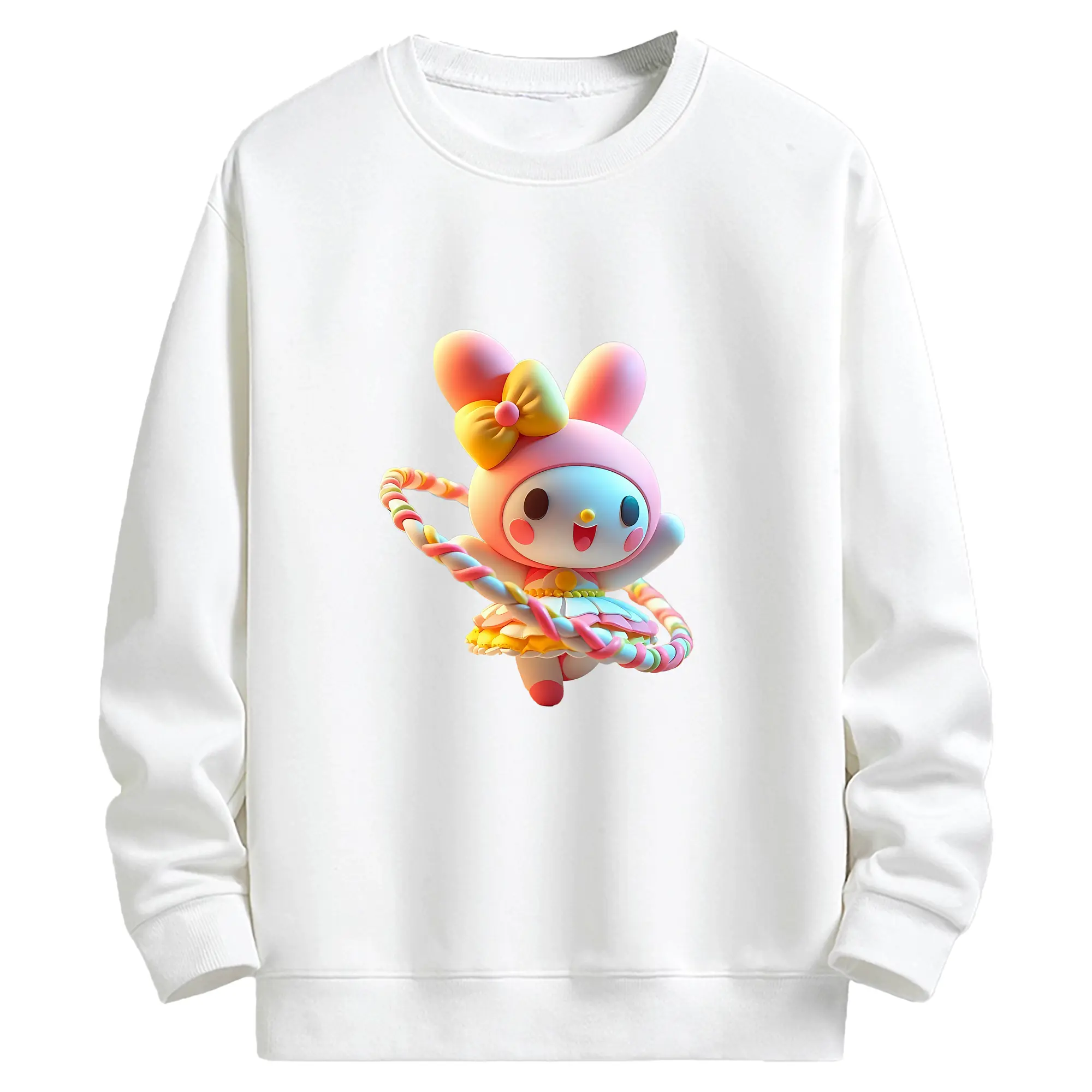 サンリオ グッズ,マイメロディ - キッズ クルーネックスウェットシャツ ・ フロントプリント ・ 綿80％ ポリエステル20％ ・ 快適 通学 スポーツ 日常使い お散歩用