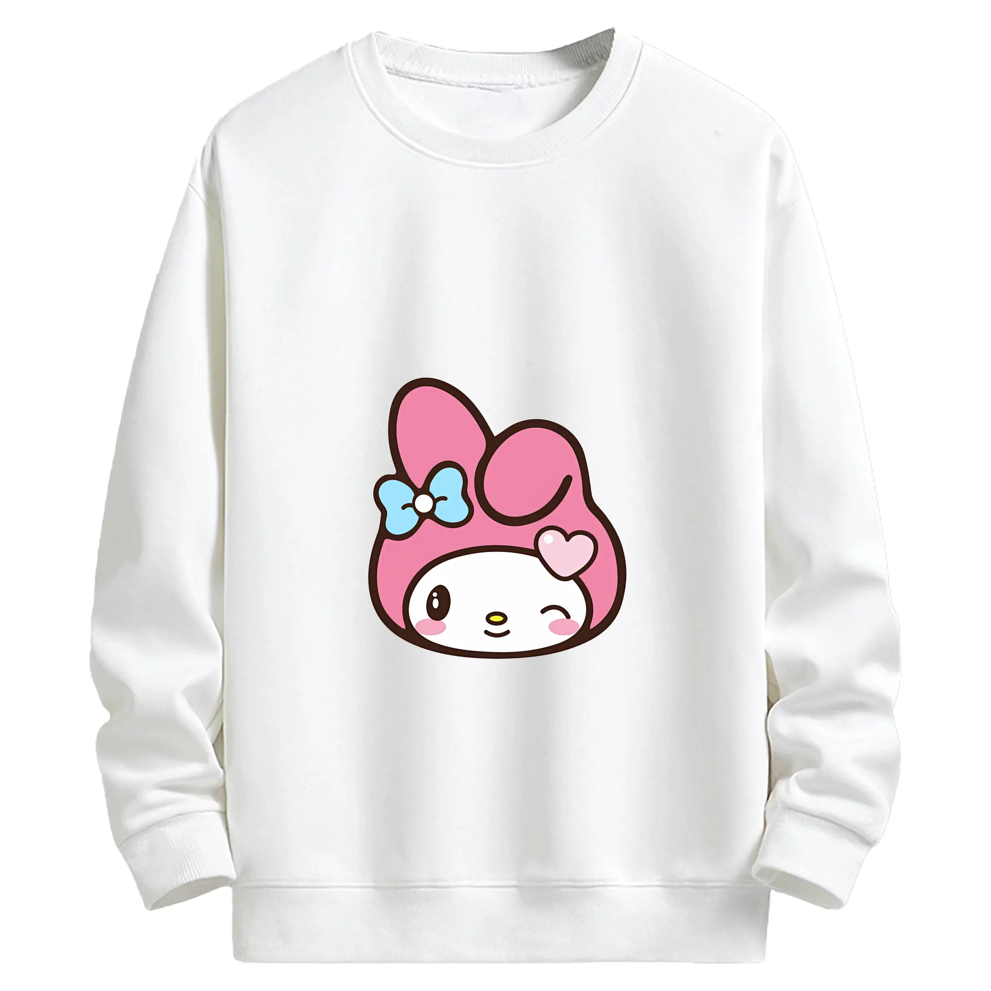 サンリオ グッズ,マイメロディ - キッズ クルーネックスウェットシャツ ・ フロントプリント ・ 綿80％ ポリエステル20％ ・ 快適 通学 スポーツ 日常使い お散歩用