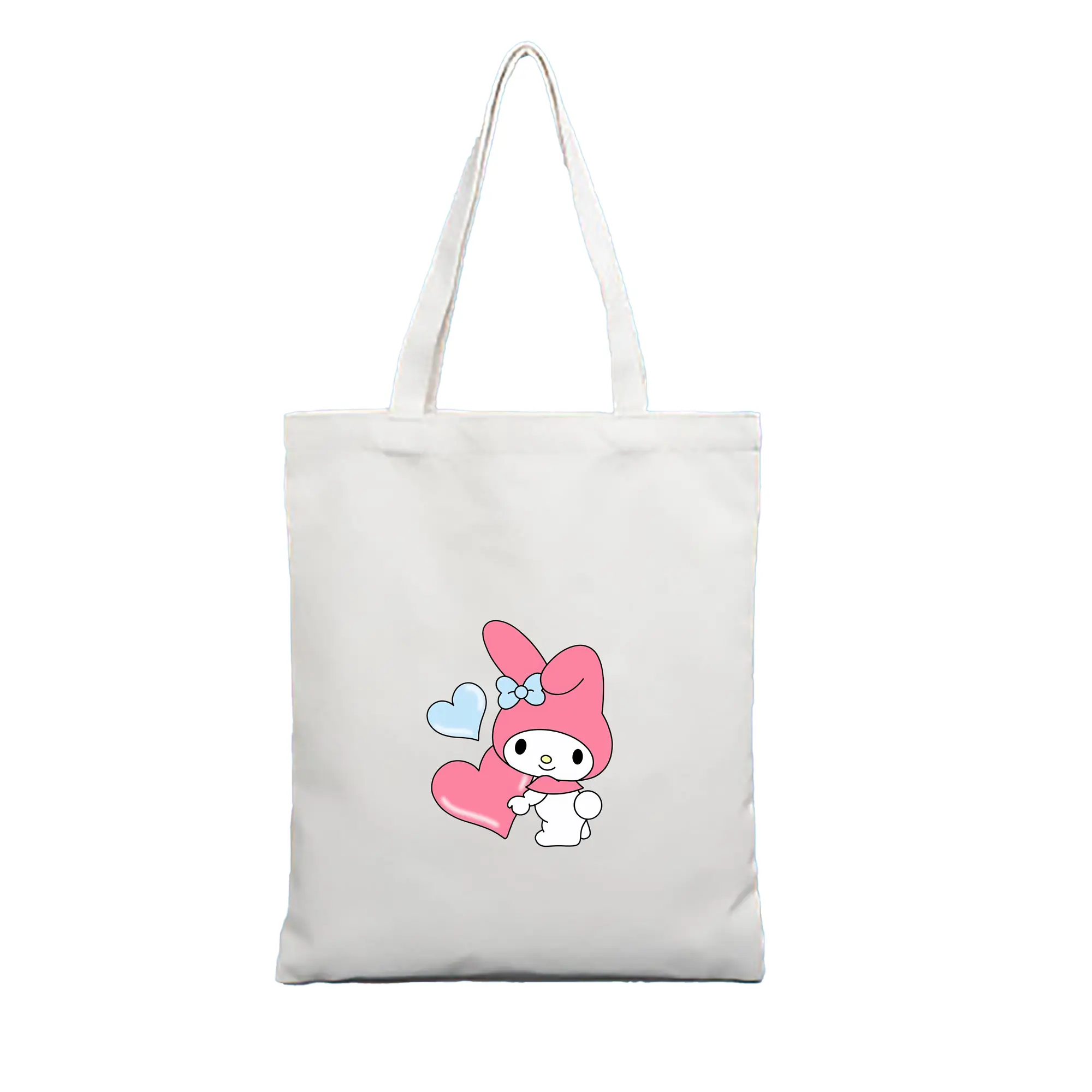 サンリオ グッズ,マイメロディ - 縦型キャンバス手提げバッグ（トートバッグ） ・ キャンバス素材 ・ ショッピング用 ・ 軽量 丈夫 お手入れ簡単
