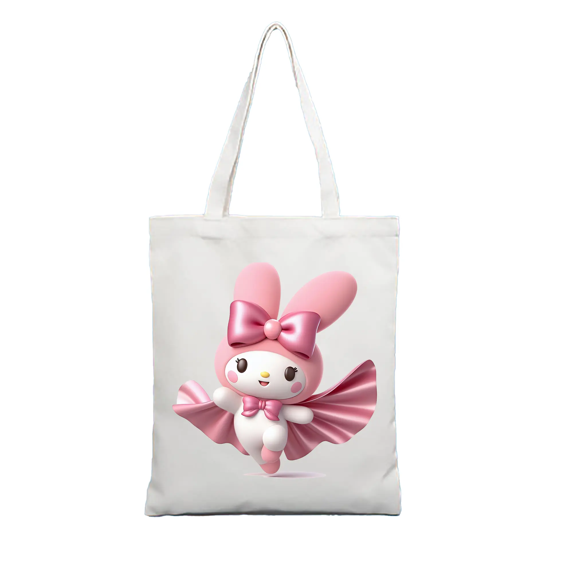 サンリオ グッズ,マイメロディ - 縦型キャンバス手提げバッグ（トートバッグ） ・ キャンバス素材 ・ ショッピング用 ・ 軽量 丈夫 お手入れ簡単