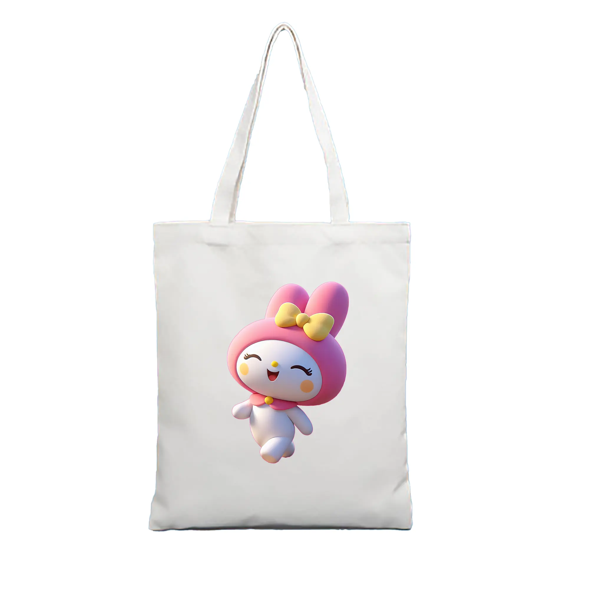 サンリオ グッズ,マイメロディ - 縦型キャンバス手提げバッグ（トートバッグ） ・ キャンバス素材 ・ ショッピング用 ・ 軽量 丈夫 お手入れ簡単