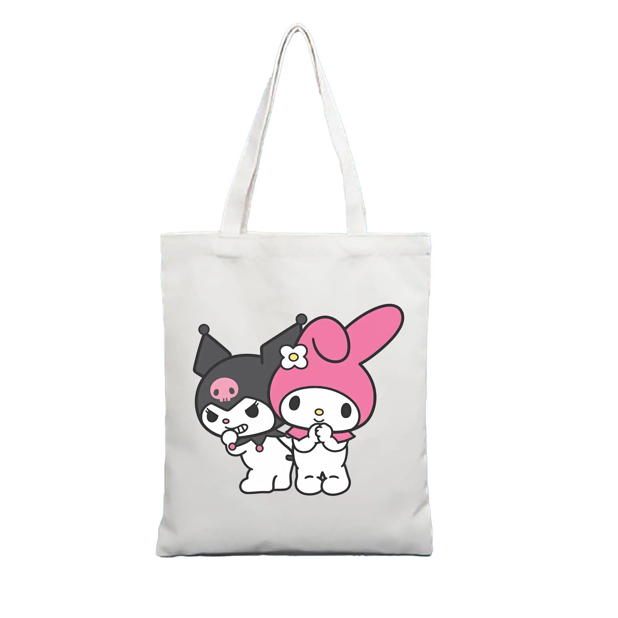 サンリオ グッズ,マイメロディ - 縦型キャンバス手提げバッグ（トートバッグ） ・ キャンバス素材 ・ ショッピング用 ・ 軽量 丈夫 お手入れ簡単