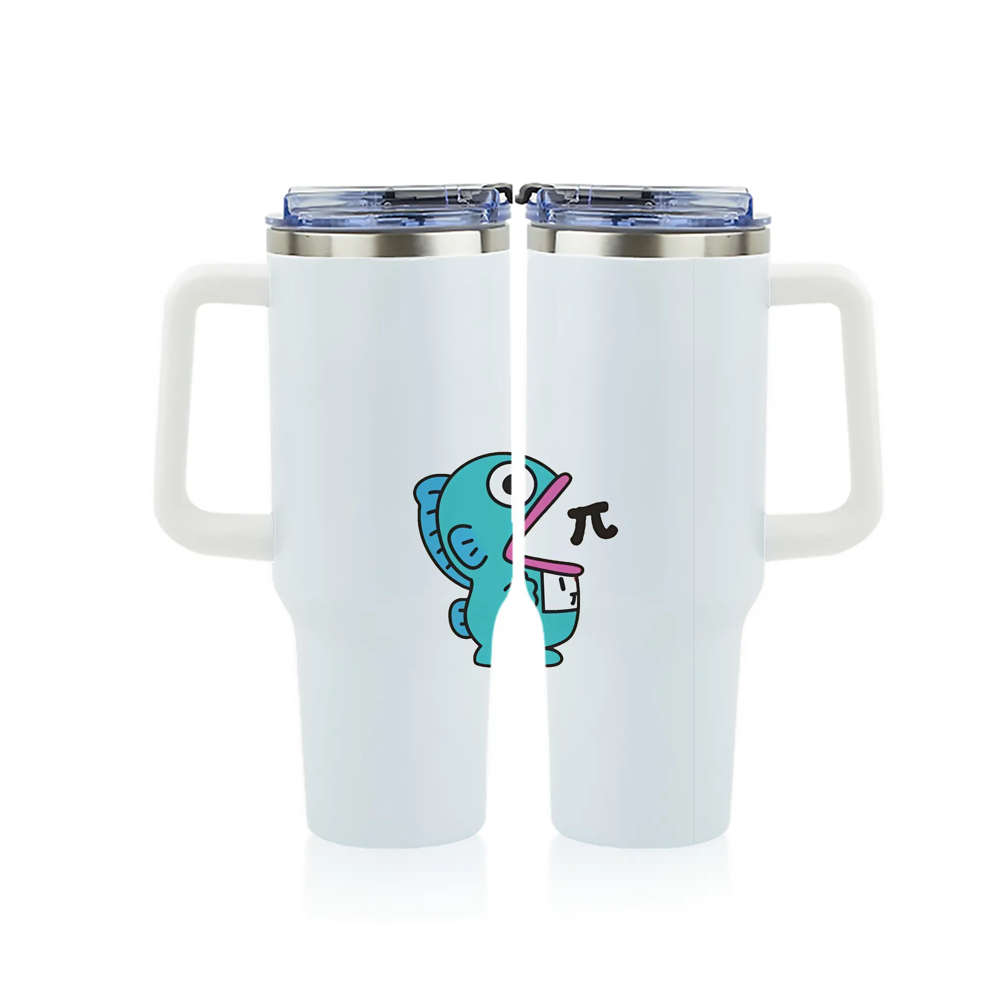 サンリオ グッズ,ハンギョドン - 1200mL フルプリント車用タンブラー ・ 304ステンレス 内側 ・ 201ステンレス 外側 ・ 保温 保冷 ・ 通勤 ドライブ アウトドア用