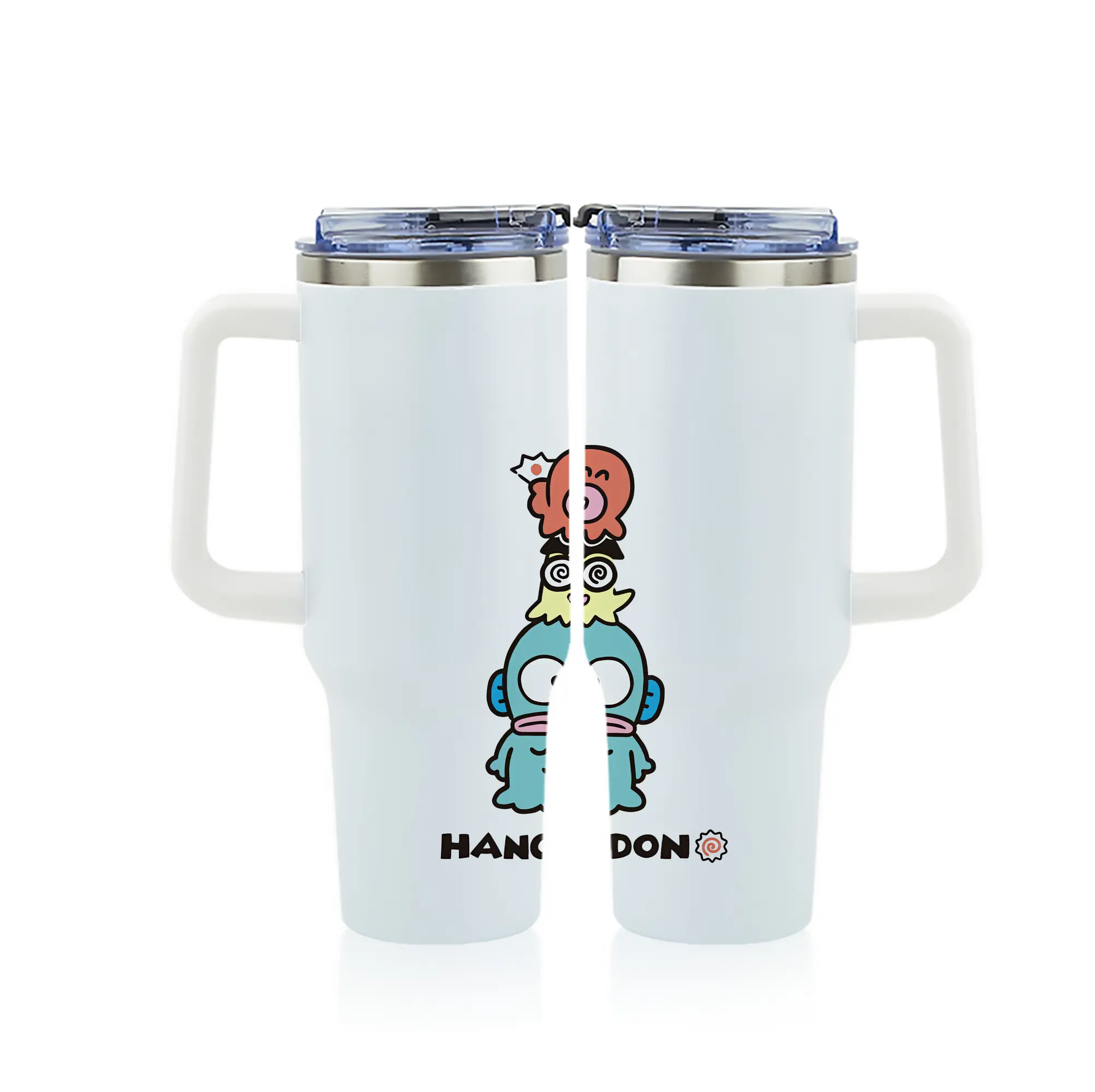 サンリオ グッズ,ハンギョドン - 1200mL フルプリント車用タンブラー ・ 304ステンレス 内側 ・ 201ステンレス 外側 ・ 保温 保冷 ・ 通勤 ドライブ アウトドア用