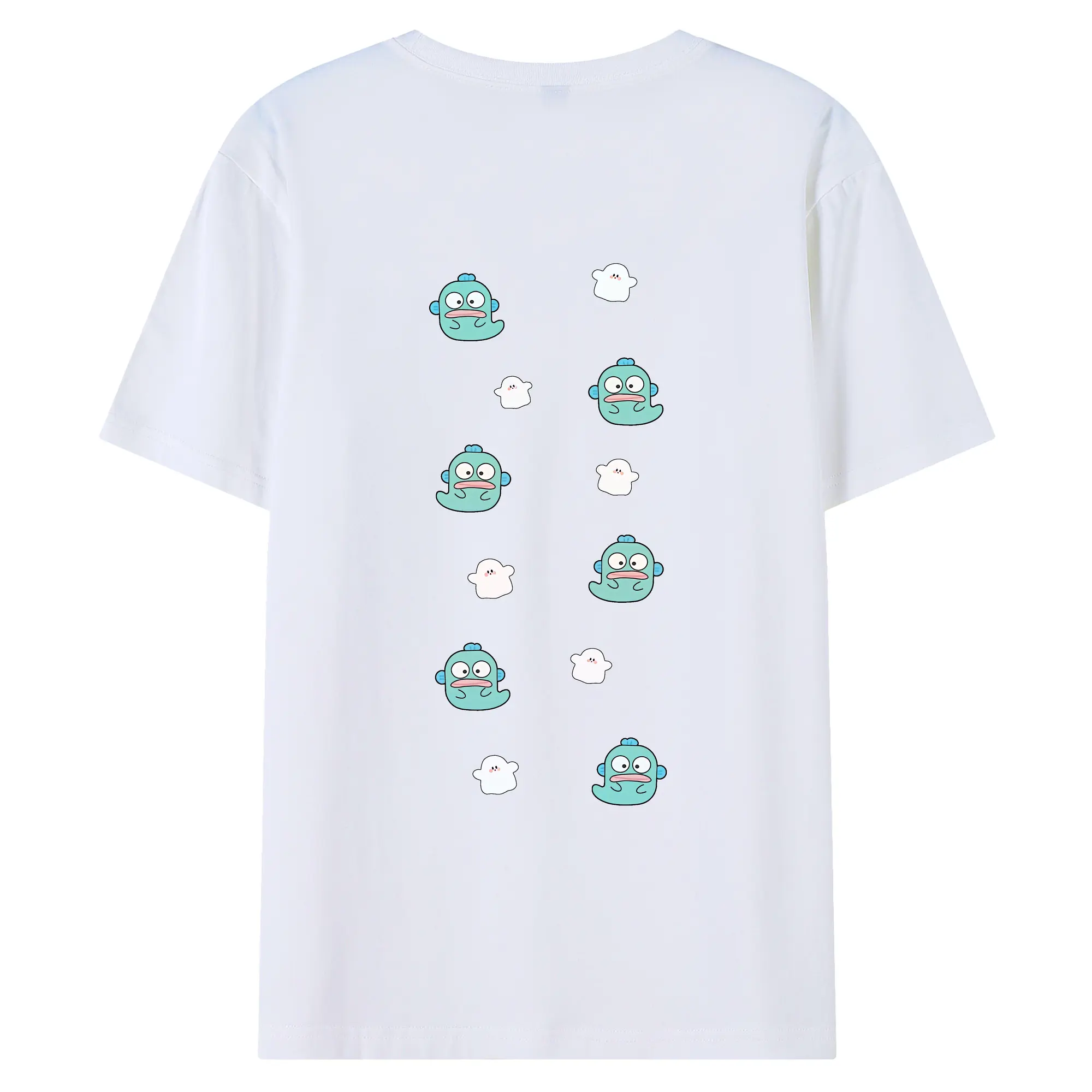 サンリオ グッズ,ハンギョドン - 綿100％ 半袖Tシャツ ・ バックプリント ・ 快適 通気性 ・ 日常使い 散歩 スポーツ用