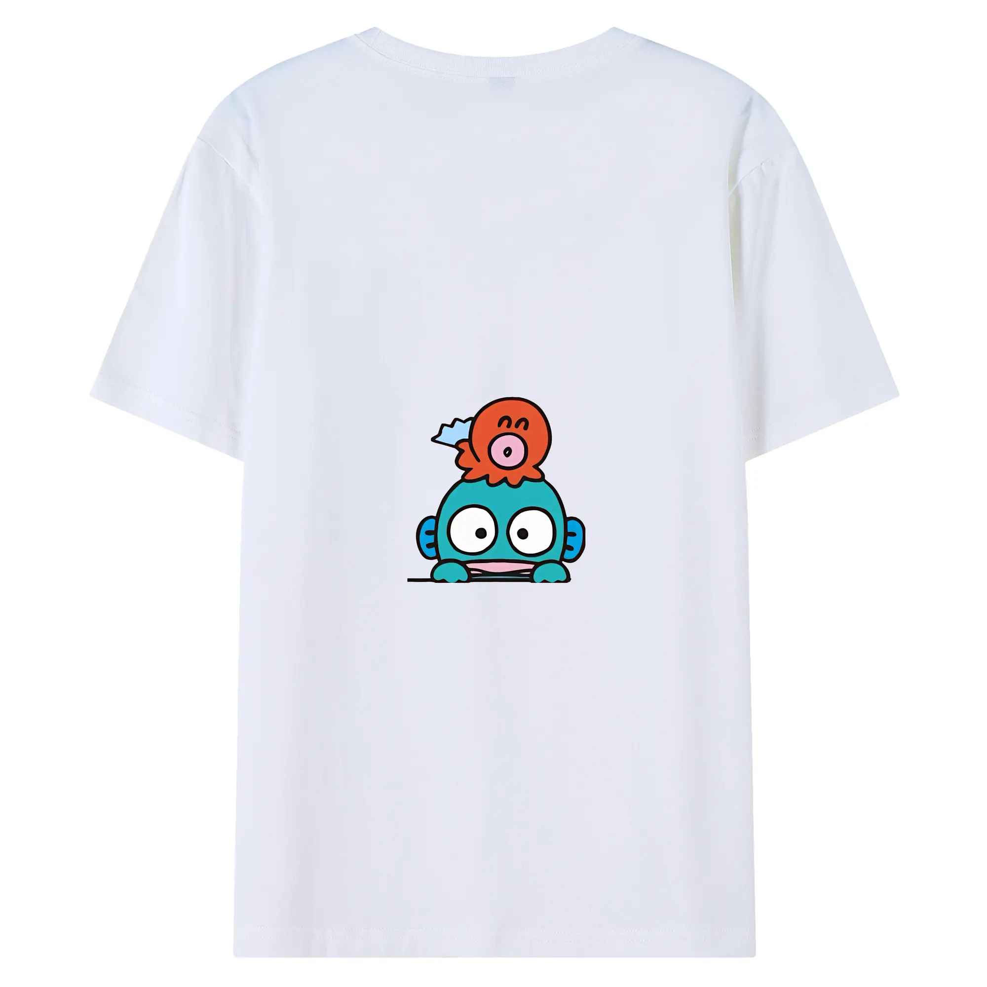 サンリオ グッズ,ハンギョドン - 綿100％ 半袖Tシャツ ・ バックプリント ・ 快適 通気性 ・ 日常使い 散歩 スポーツ用