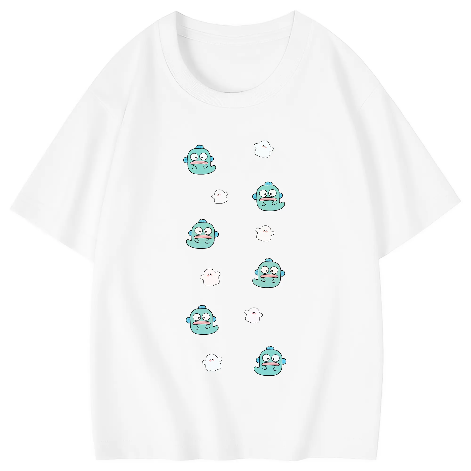 サンリオ グッズ,ハンギョドン - 綿100％ キッズTシャツ ・ フロントプリント ・ 快適 通気性 ・ スポーツ カジュアル 散歩用