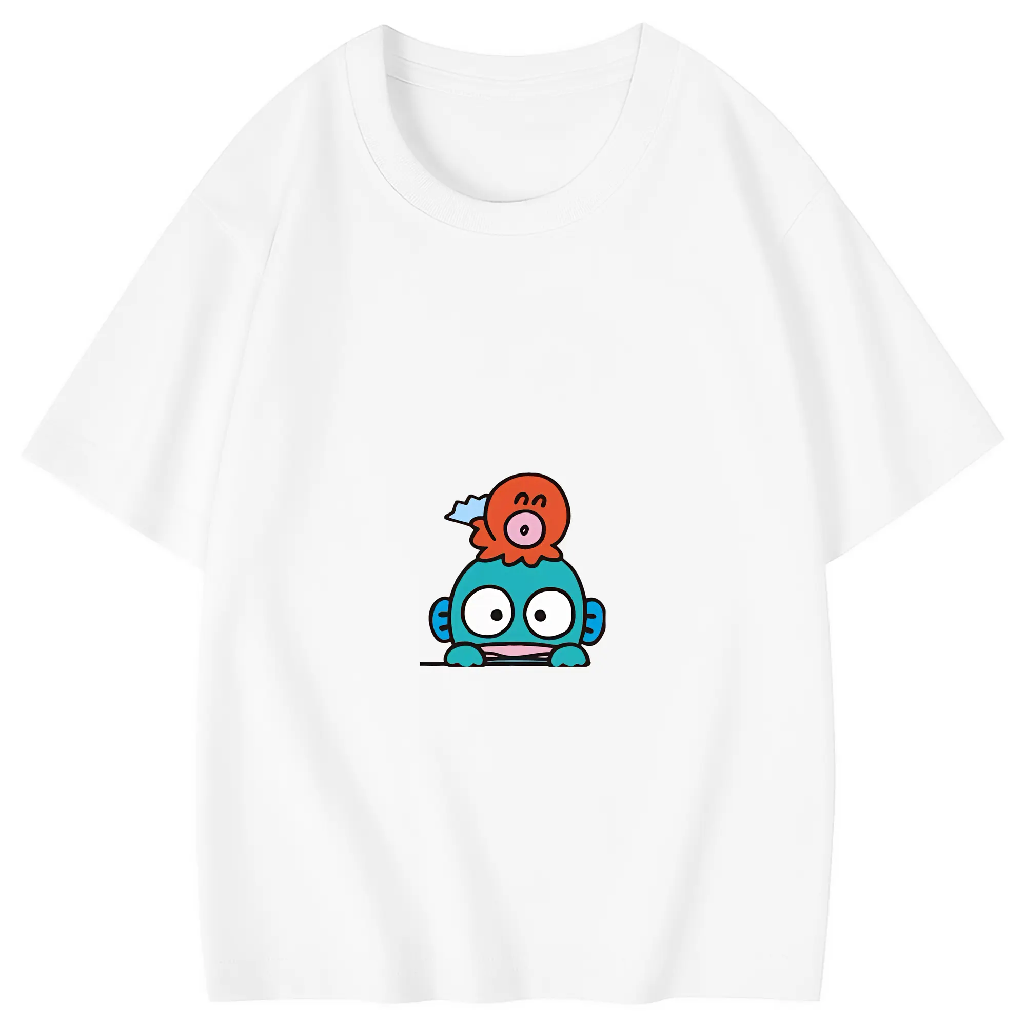 サンリオ グッズ,ハンギョドン - 綿100％ キッズTシャツ ・ フロントプリント ・ 快適 通気性 ・ スポーツ カジュアル 散歩用