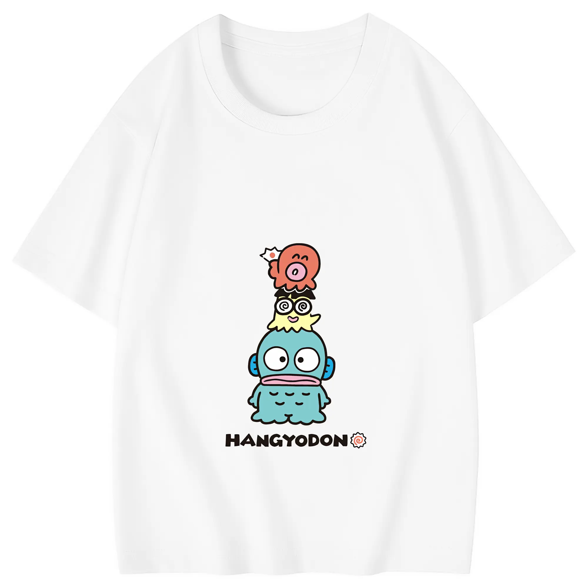 サンリオ グッズ,ハンギョドン - 綿100％ キッズTシャツ ・ フロントプリント ・ 快適 通気性 ・ スポーツ カジュアル 散歩用