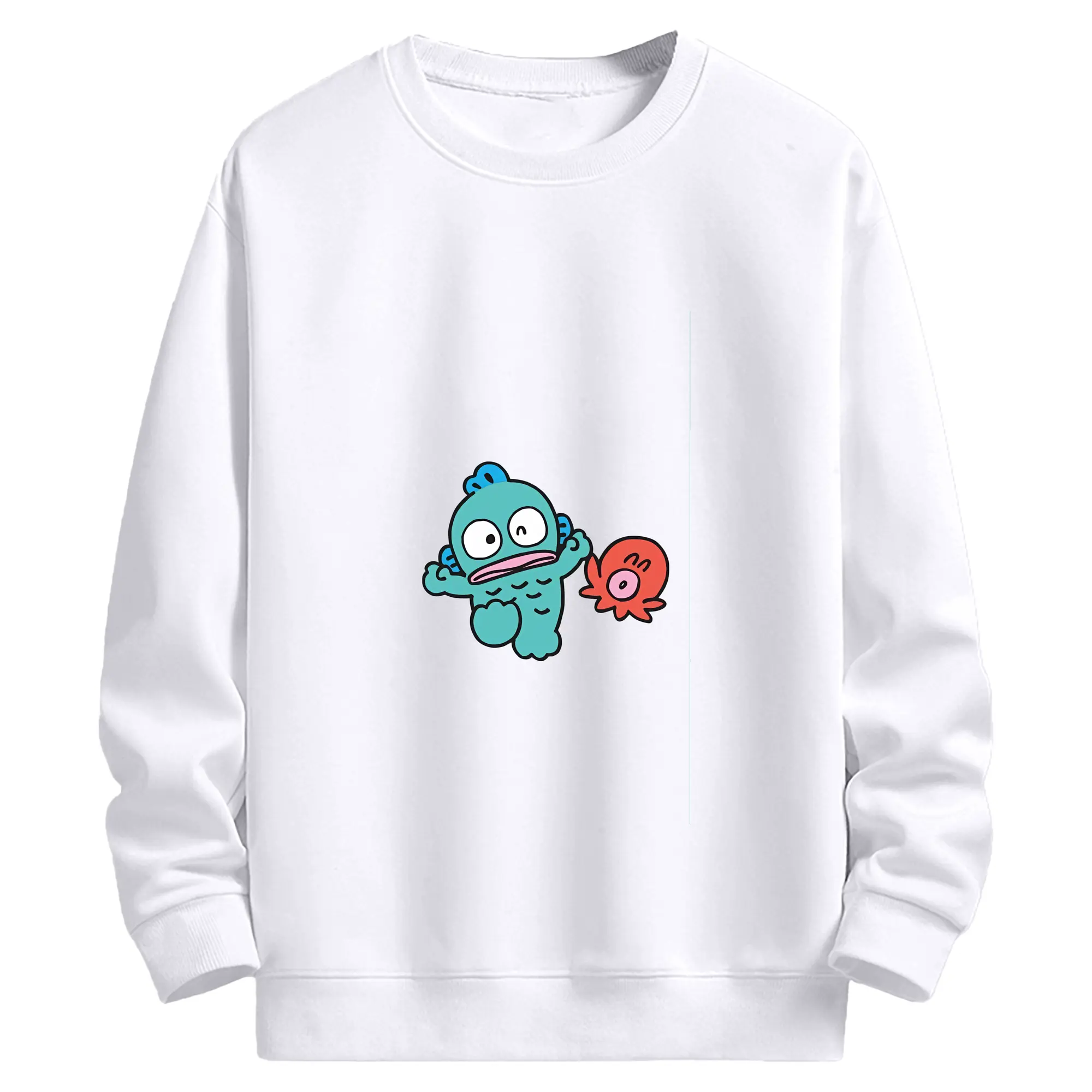 サンリオ グッズ,ハンギョドン - 高品質 クルーネック スウェット ・ コットン59％ ポリエステル41％ ・ ユニセックス 長袖 トレーナー ・ カジュアル デイリー スポーツ 散歩用