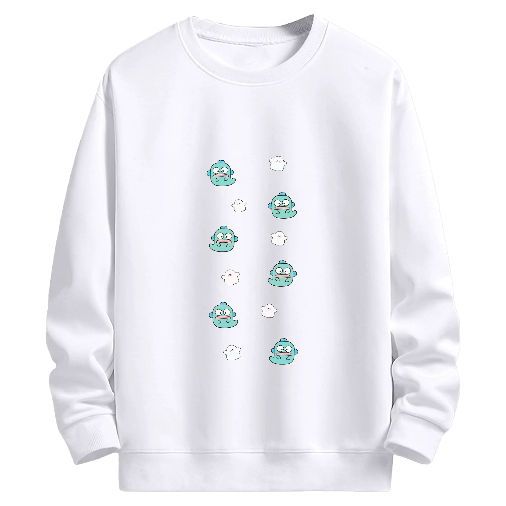 サンリオ グッズ,ハンギョドン - 高品質 クルーネック スウェット ・ コットン59％ ポリエステル41％ ・ ユニセックス 長袖 トレーナー ・ カジュアル デイリー スポーツ 散歩用