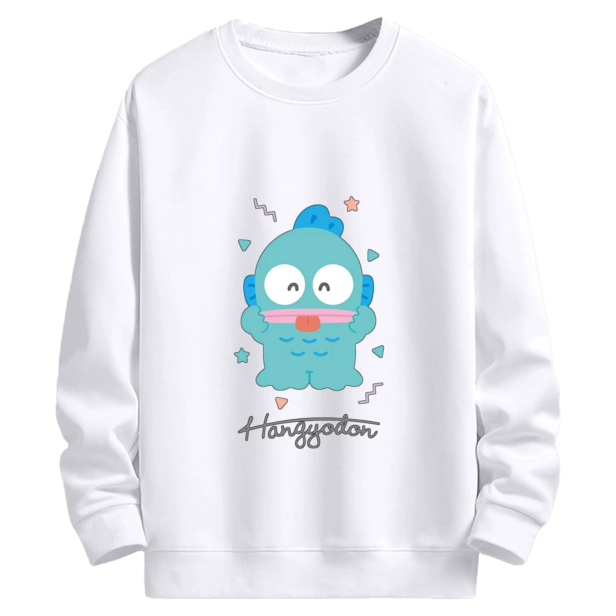 サンリオ グッズ,ハンギョドン - 高品質 クルーネック スウェット ・ コットン59％ ポリエステル41％ ・ ユニセックス 長袖 トレーナー ・ カジュアル デイリー スポーツ 散歩用