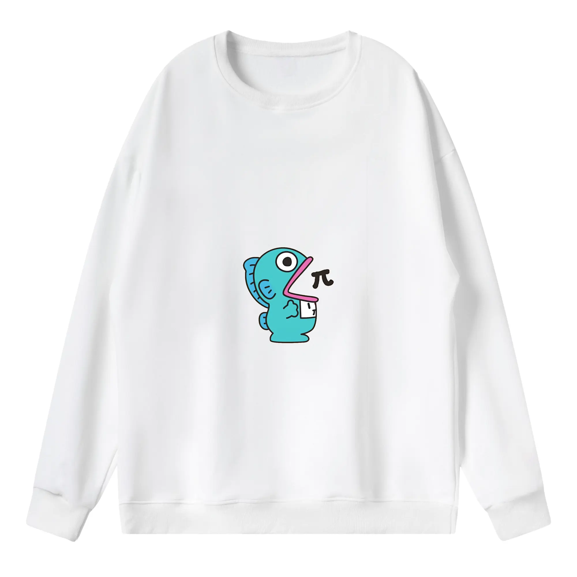 サンリオ グッズ,ハンギョドン - 薄手 クルーネック スウェット 裏毛260g · ポリエステル 春秋向け カジュアル 男女兼用 · トレーナー デイリー スポーツ 散歩に最適