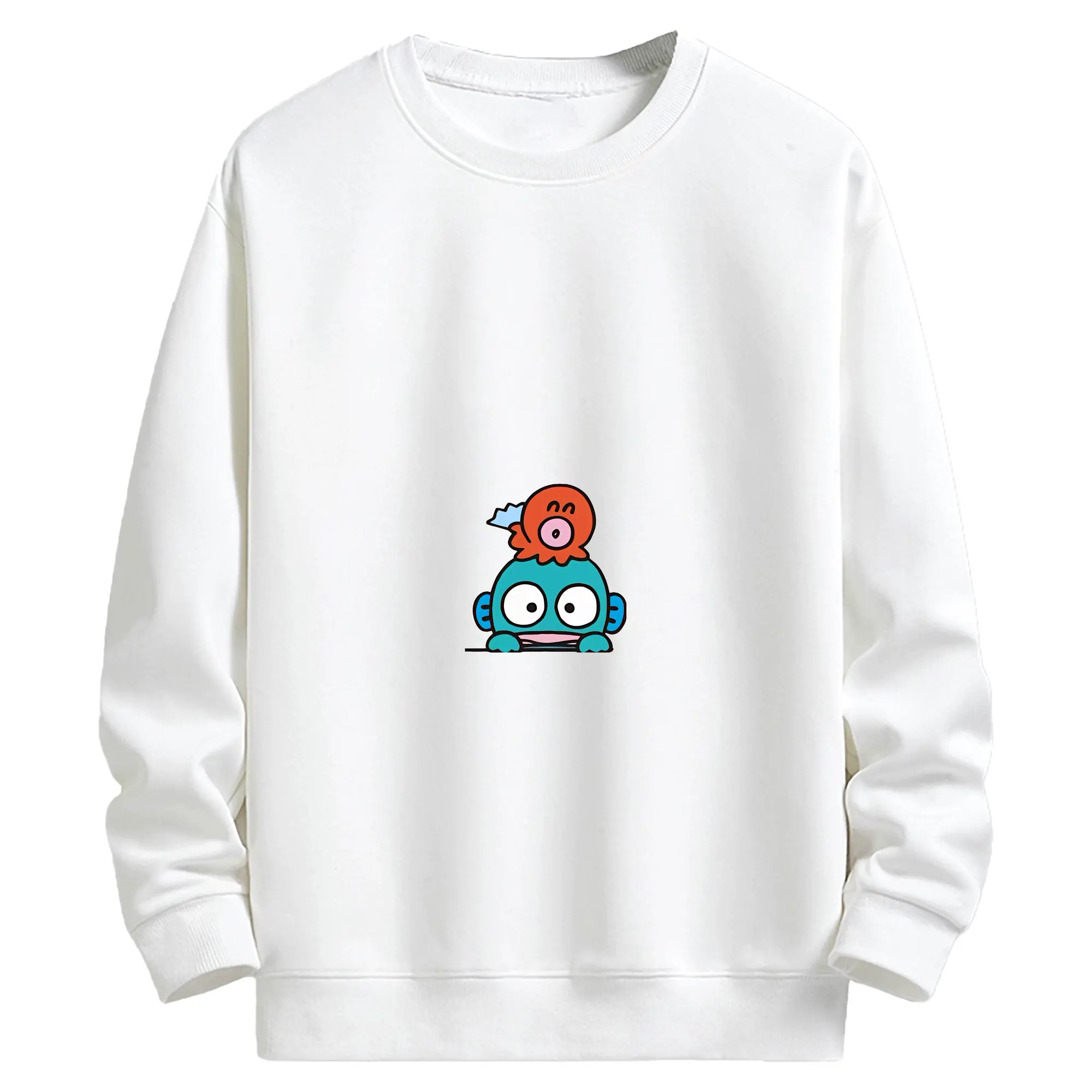 サンリオ グッズ,ハンギョドン - キッズ クルーネックスウェットシャツ ・ フロントプリント ・ 綿80％ ポリエステル20％ ・ 快適 通学 スポーツ 日常使い お散歩用