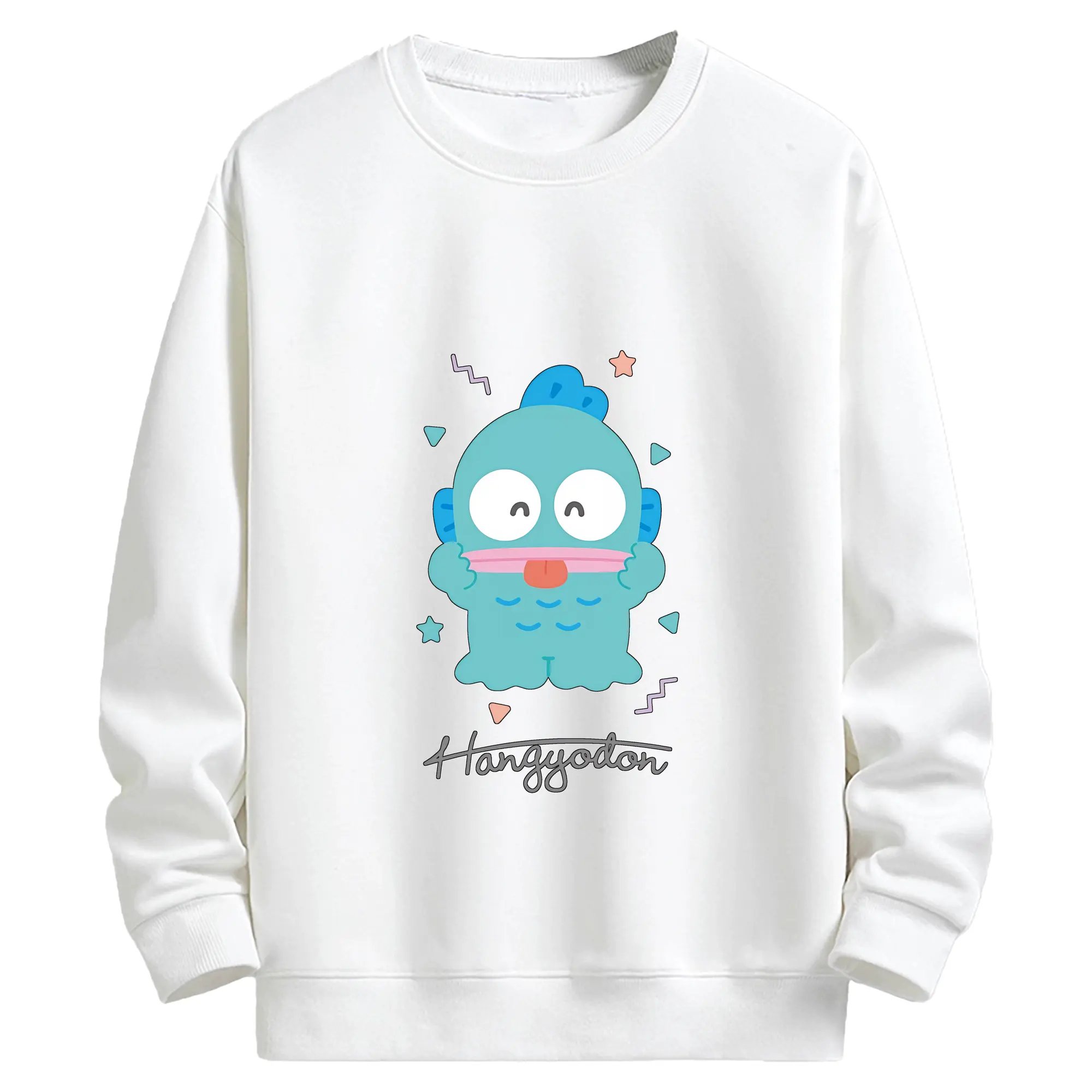 サンリオ グッズ,ハンギョドン - キッズ クルーネックスウェットシャツ ・ フロントプリント ・ 綿80％ ポリエステル20％ ・ 快適 通学 スポーツ 日常使い お散歩用