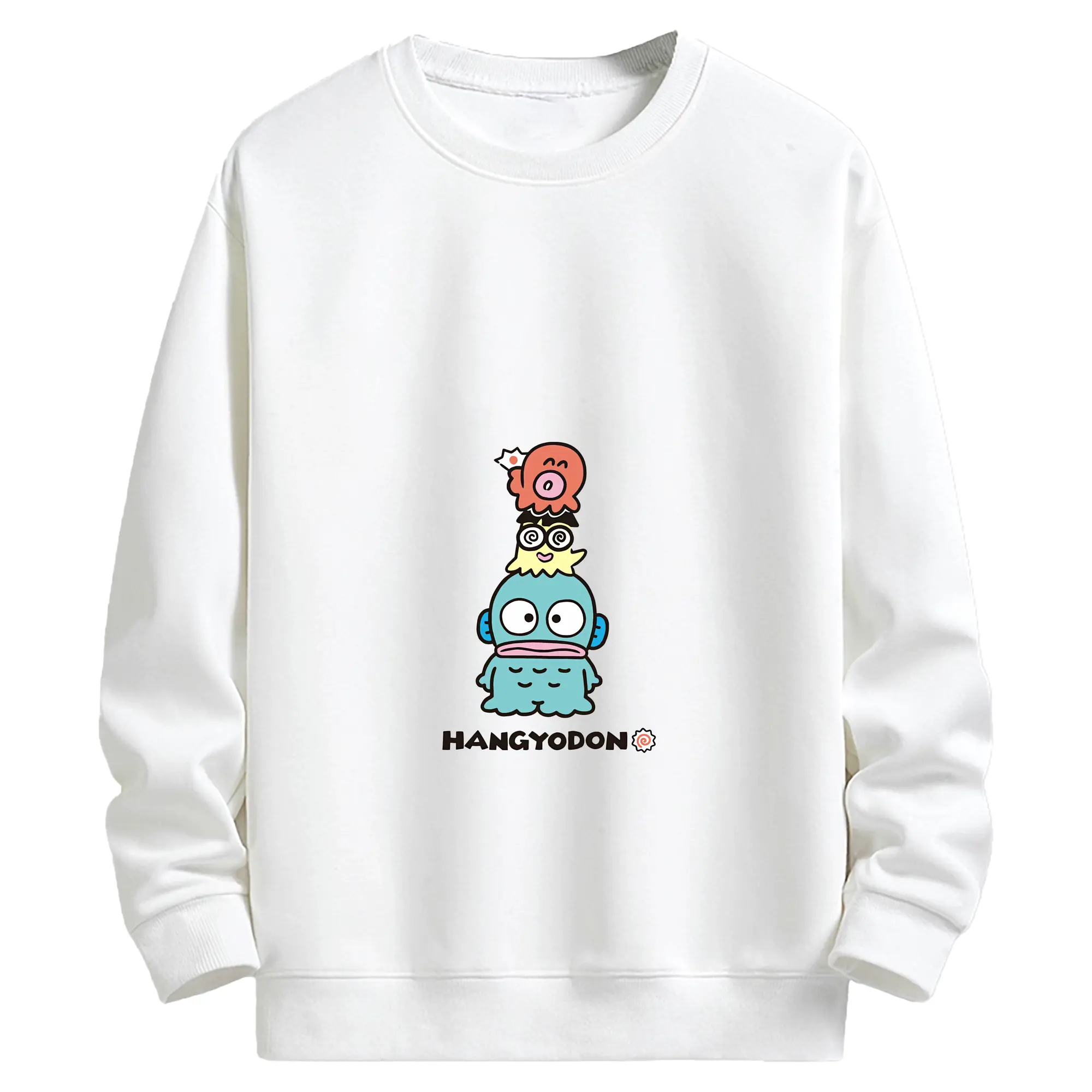 サンリオ グッズ,ハンギョドン - キッズ クルーネックスウェットシャツ ・ フロントプリント ・ 綿80％ ポリエステル20％ ・ 快適 通学 スポーツ 日常使い お散歩用