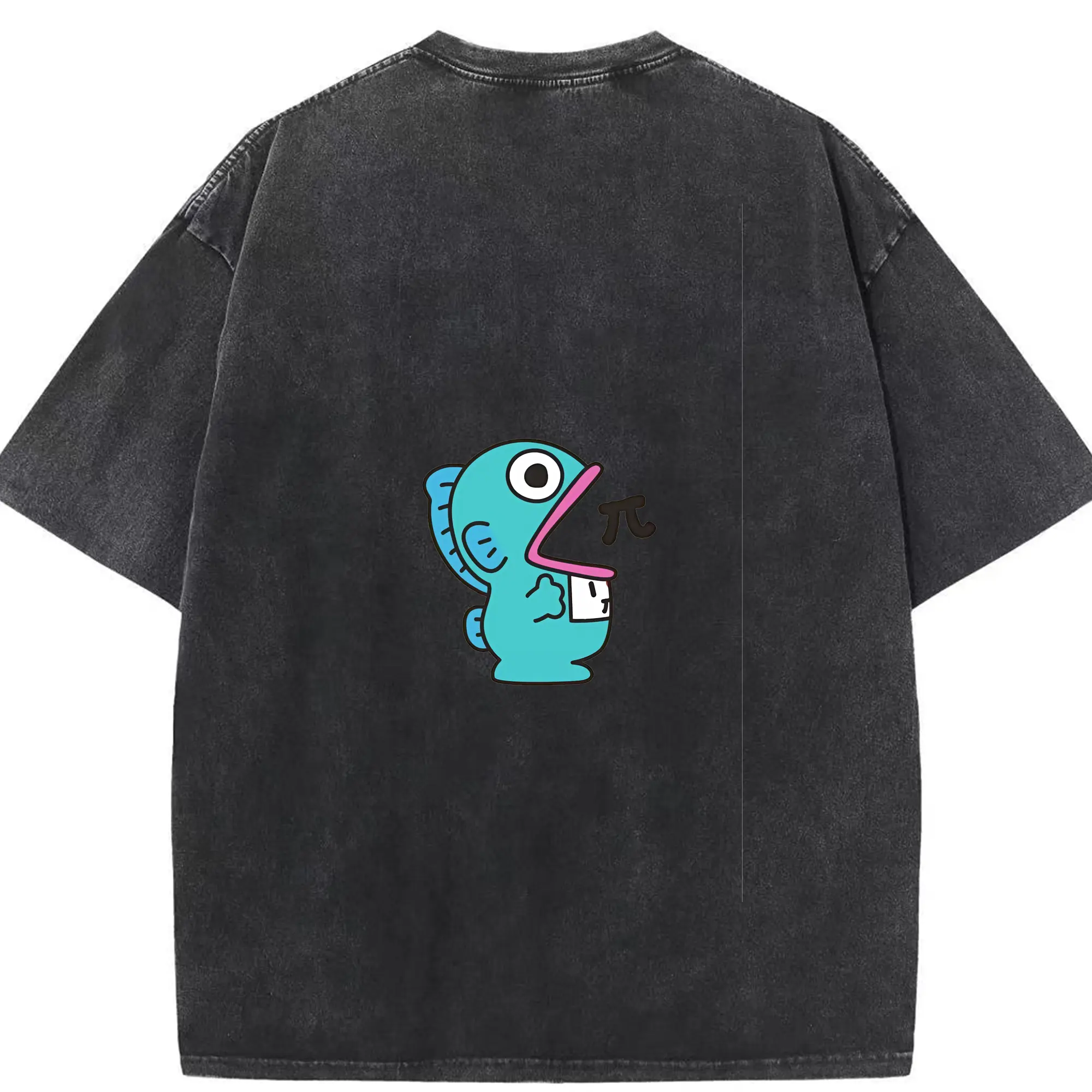 サンリオ グッズ,ハンギョドン - 綿100％ ヴィンテージ風 半袖Tシャツ ・ 背面プリント ・ 柔らか肌触り ・ 通気性 快適 ・ スポーツ カジュアル 外出用