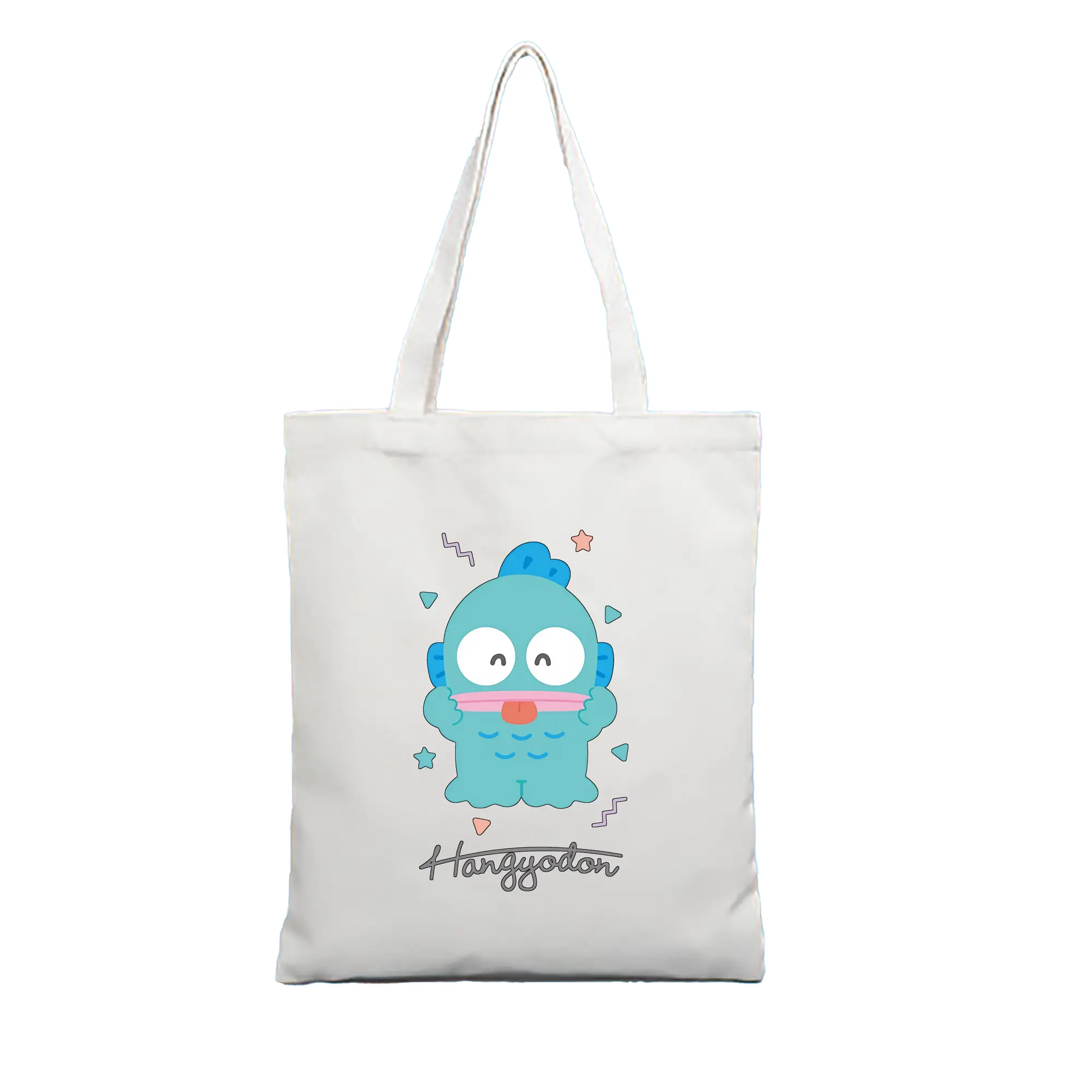 サンリオ グッズ,ハンギョドン - 縦型キャンバス手提げバッグ（トートバッグ） ・ キャンバス素材 ・ ショッピング用 ・ 軽量 丈夫 お手入れ簡単