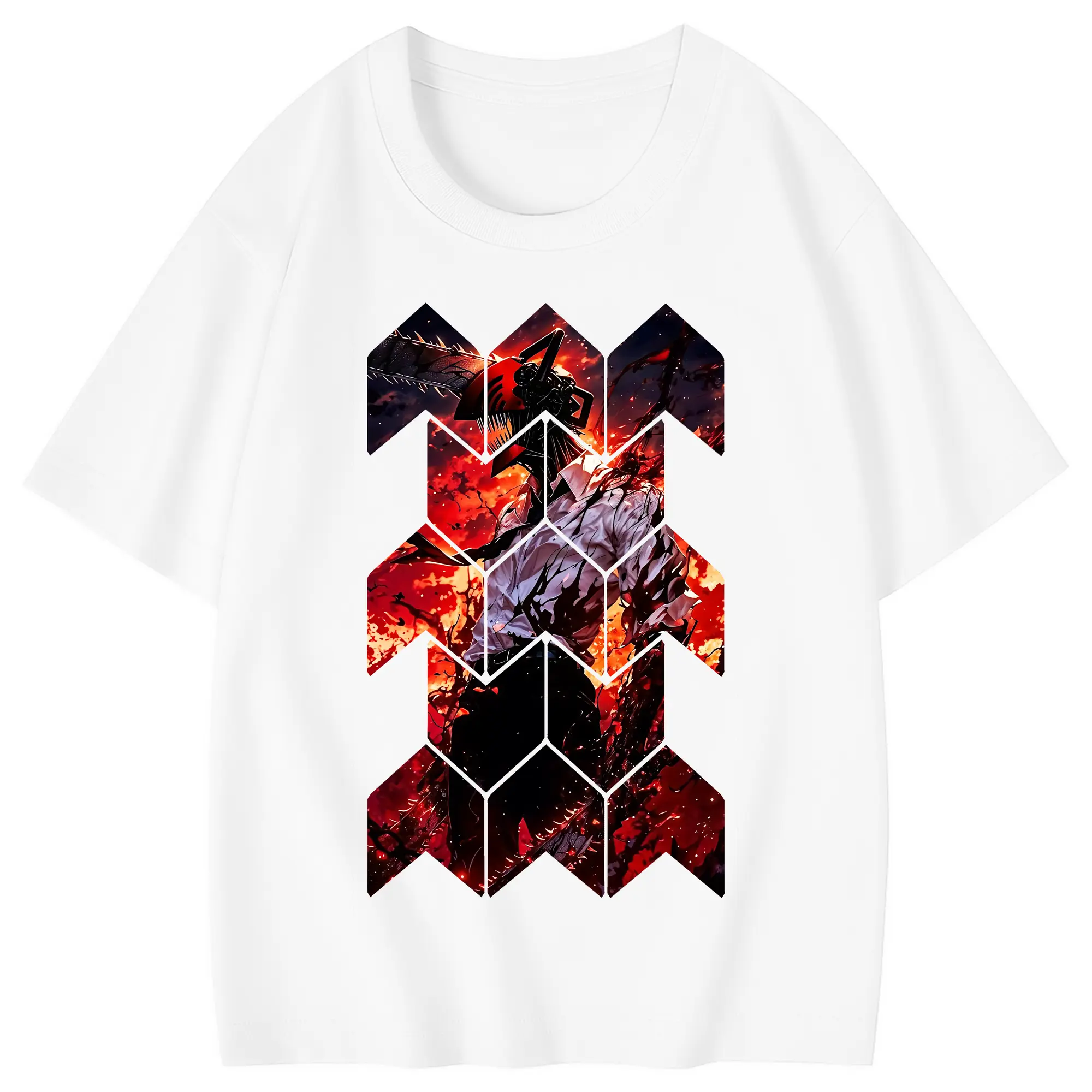 チェンソーマン グッズ,デンジ - 綿100％ キッズTシャツ ・ フロントプリント ・ 快適 通気性 ・ スポーツ カジュアル 散歩用