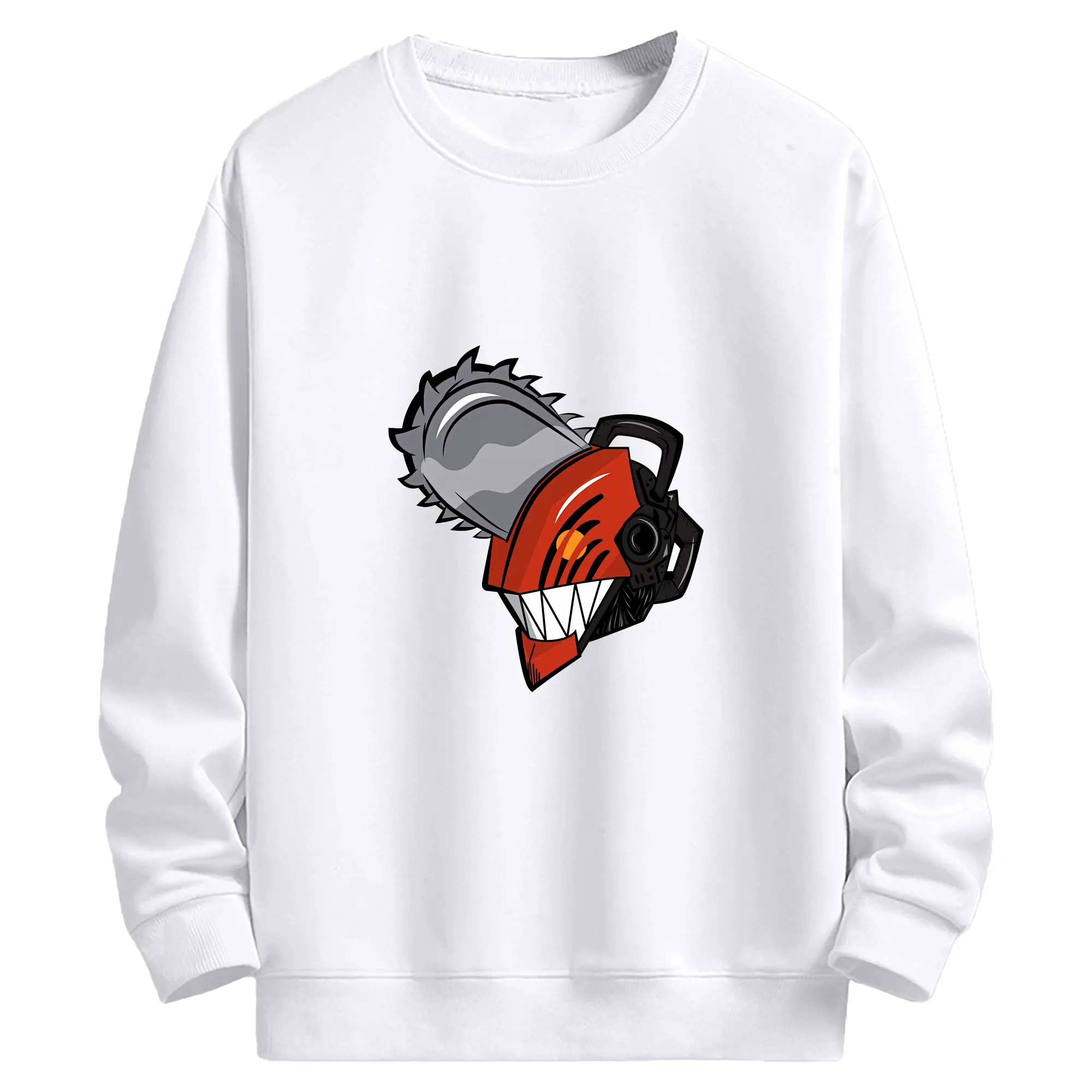 チェンソーマン グッズ,デンジ - 高品質 クルーネック スウェット ・ コットン59％ ポリエステル41％ ・ ユニセックス 長袖 トレーナー ・ カジュアル デイリー スポーツ 散歩用