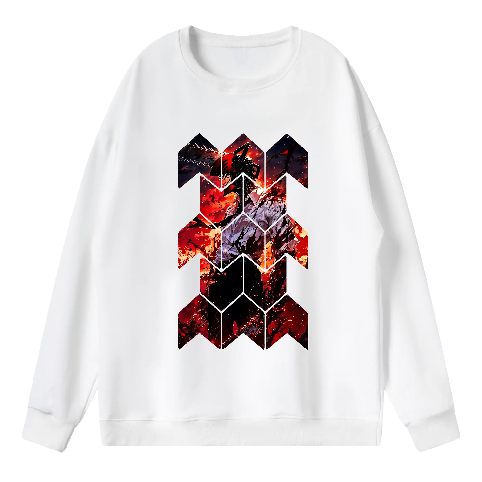 チェンソーマン グッズ,デンジ - 薄手 クルーネック スウェット 裏毛260g · ポリエステル 春秋向け カジュアル 男女兼用 · トレーナー デイリー スポーツ 散歩に最適