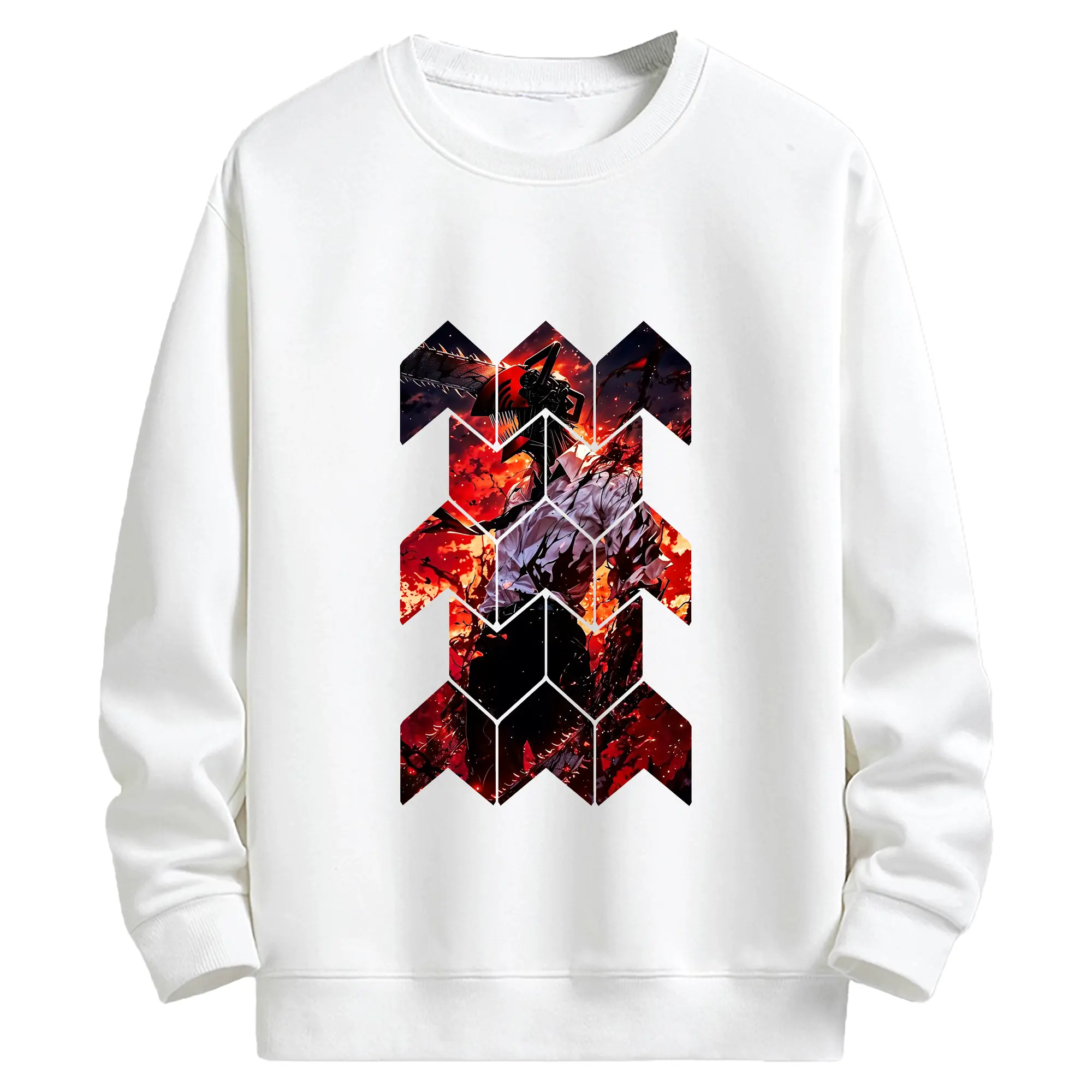 チェンソーマン グッズ,デンジ - キッズ クルーネックスウェットシャツ ・ フロントプリント ・ 綿80％ ポリエステル20％ ・ 快適 通学 スポーツ 日常使い お散歩用