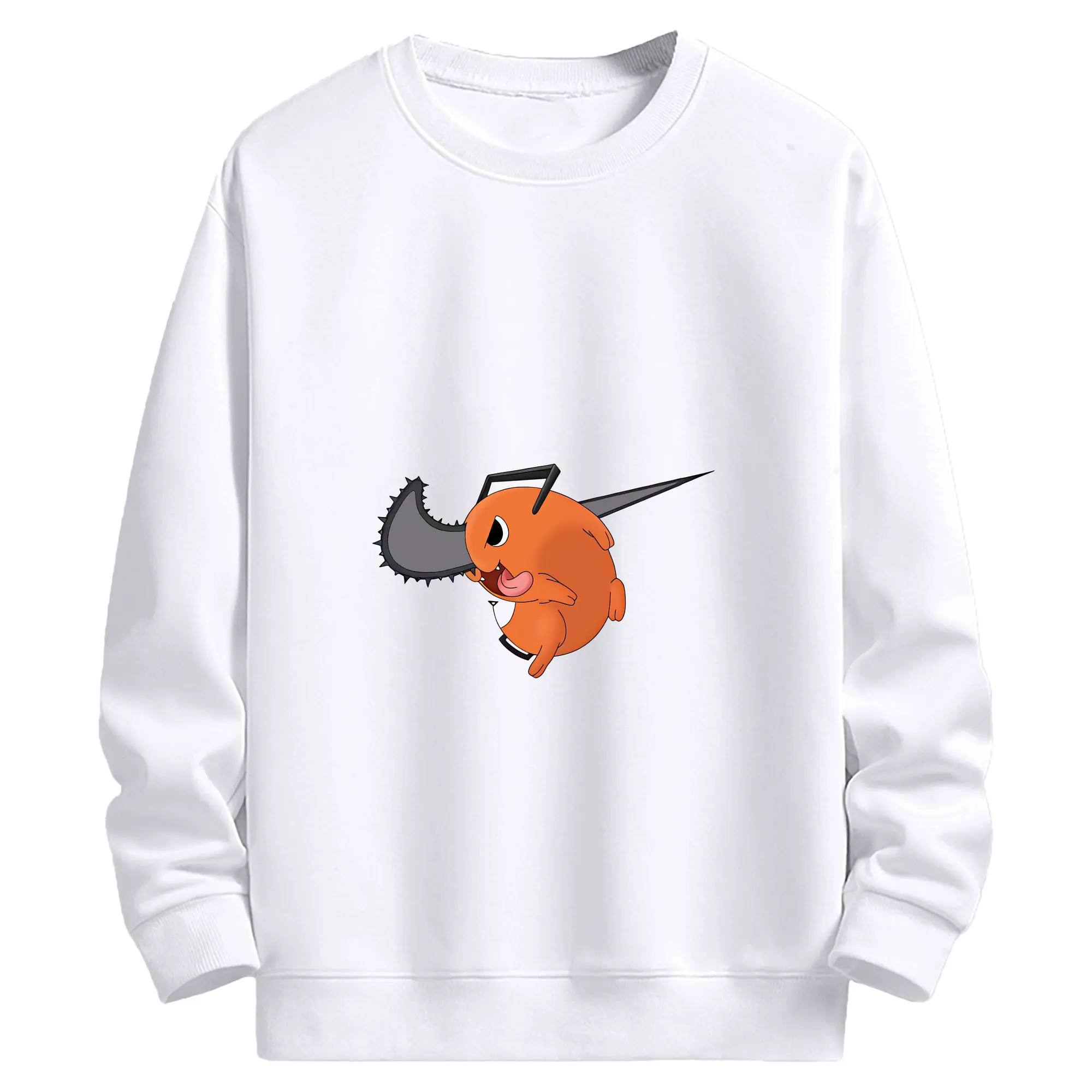 チェンソーマン グッズ,ポチタ - 高品質 クルーネック スウェット ・ コットン59％ ポリエステル41％ ・ ユニセックス 長袖 トレーナー ・ カジュアル デイリー スポーツ 散歩用