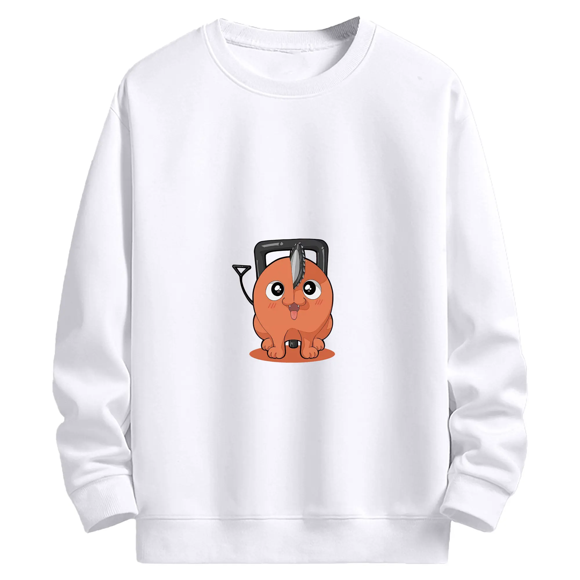 チェンソーマン グッズ,ポチタ - 高品質 クルーネック スウェット ・ コットン59％ ポリエステル41％ ・ ユニセックス 長袖 トレーナー ・ カジュアル デイリー スポーツ 散歩用