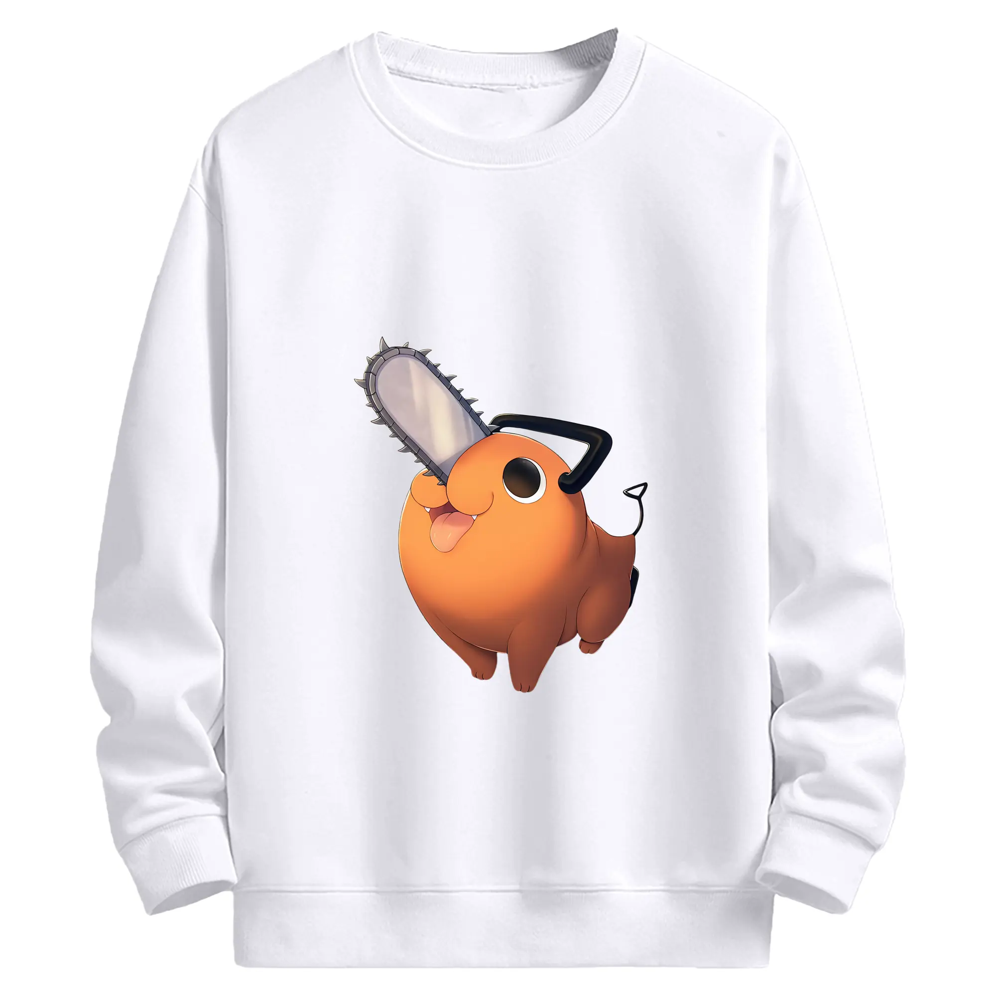 チェンソーマン グッズ,ポチタ - 高品質 クルーネック スウェット ・ コットン59％ ポリエステル41％ ・ ユニセックス 長袖 トレーナー ・ カジュアル デイリー スポーツ 散歩用
