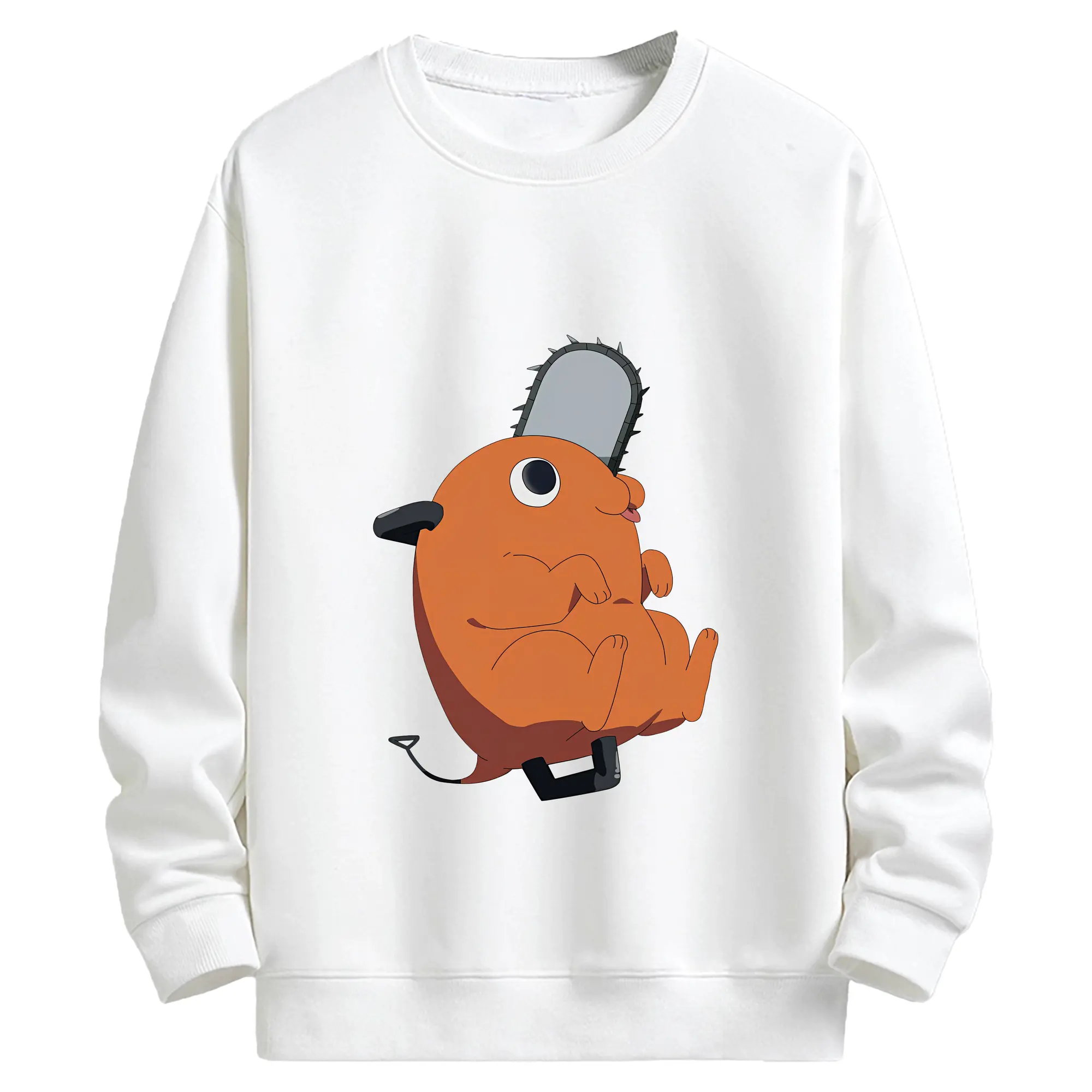 チェンソーマン グッズ,ポチタ - キッズ クルーネックスウェットシャツ ・ フロントプリント ・ 綿80％ ポリエステル20％ ・ 快適 通学 スポーツ 日常使い お散歩用