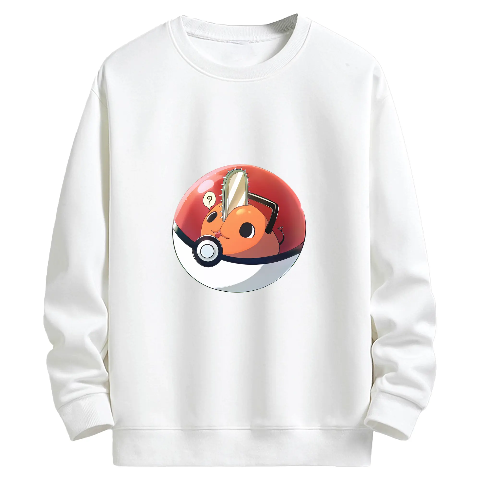 チェンソーマン グッズ,ポチタ - キッズ クルーネックスウェットシャツ ・ フロントプリント ・ 綿80％ ポリエステル20％ ・ 快適 通学 スポーツ 日常使い お散歩用