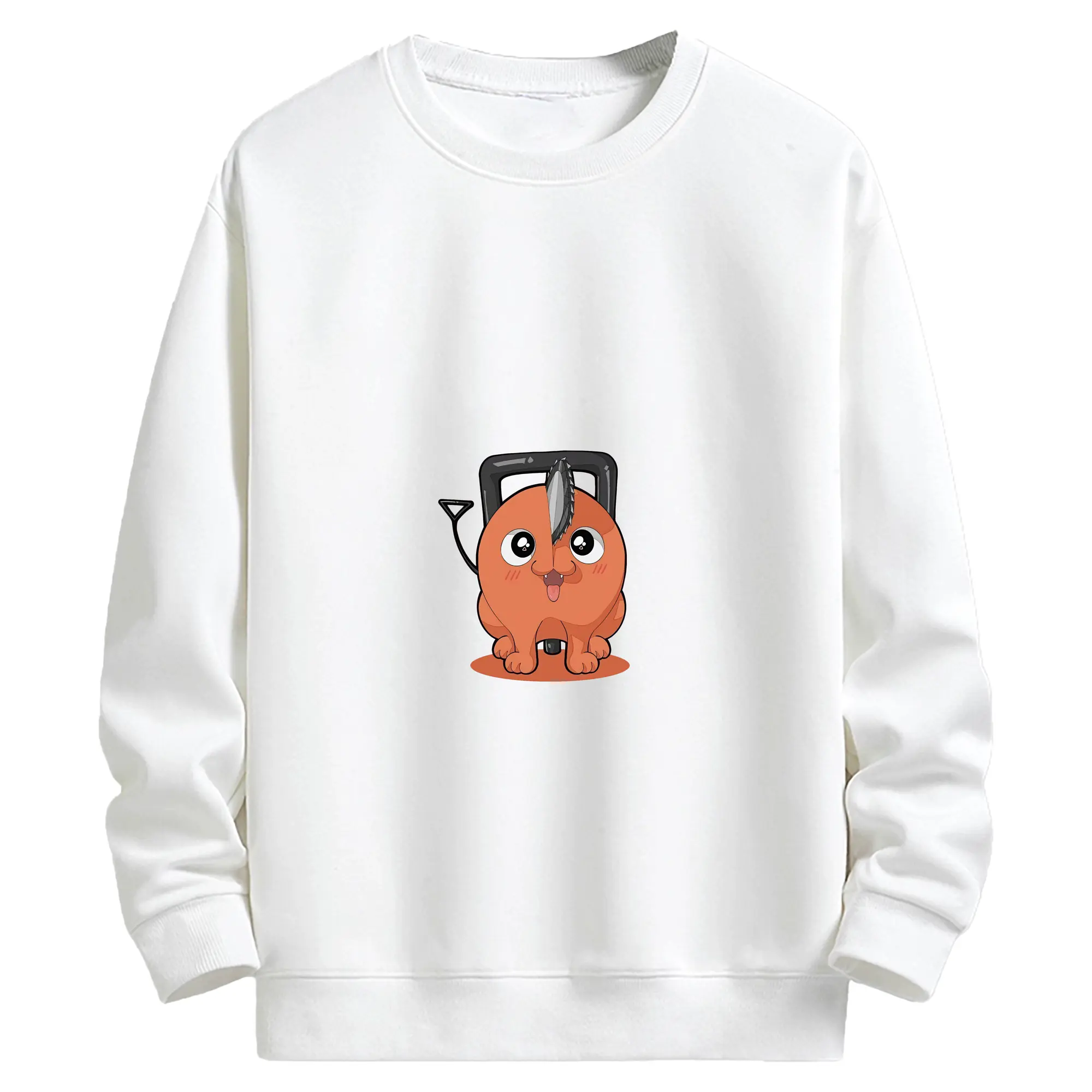 チェンソーマン グッズ,ポチタ - キッズ クルーネックスウェットシャツ ・ フロントプリント ・ 綿80％ ポリエステル20％ ・ 快適 通学 スポーツ 日常使い お散歩用