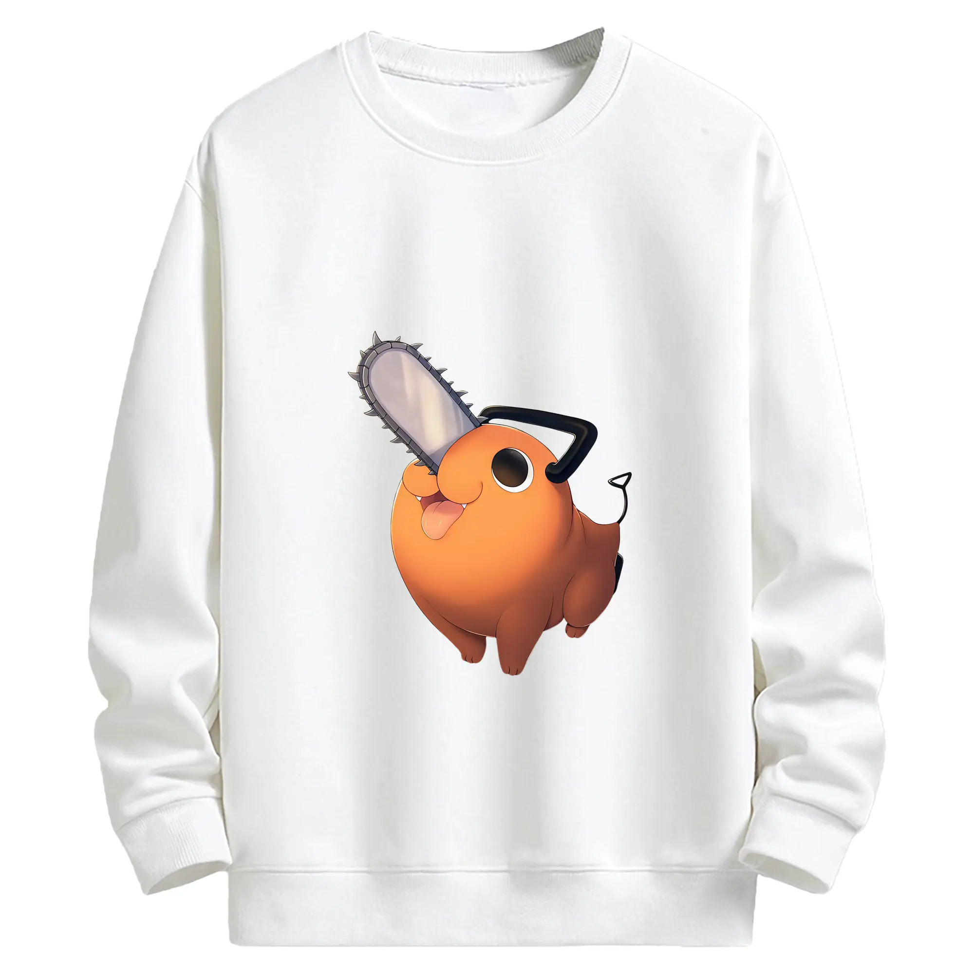 チェンソーマン グッズ,ポチタ - キッズ クルーネックスウェットシャツ ・ フロントプリント ・ 綿80％ ポリエステル20％ ・ 快適 通学 スポーツ 日常使い お散歩用