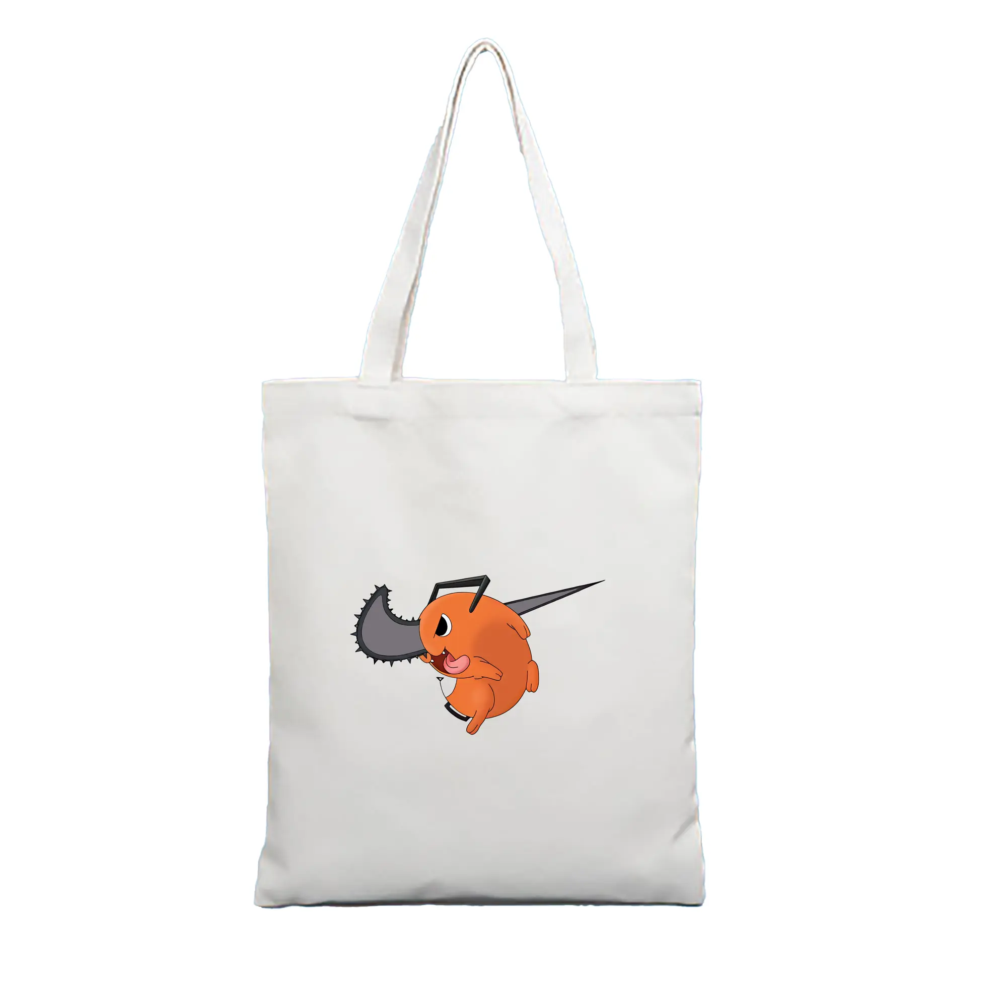 チェンソーマン グッズ,ポチタ - 縦型キャンバス手提げバッグ（トートバッグ） ・ キャンバス素材 ・ ショッピング用 ・ 軽量 丈夫 お手入れ簡単